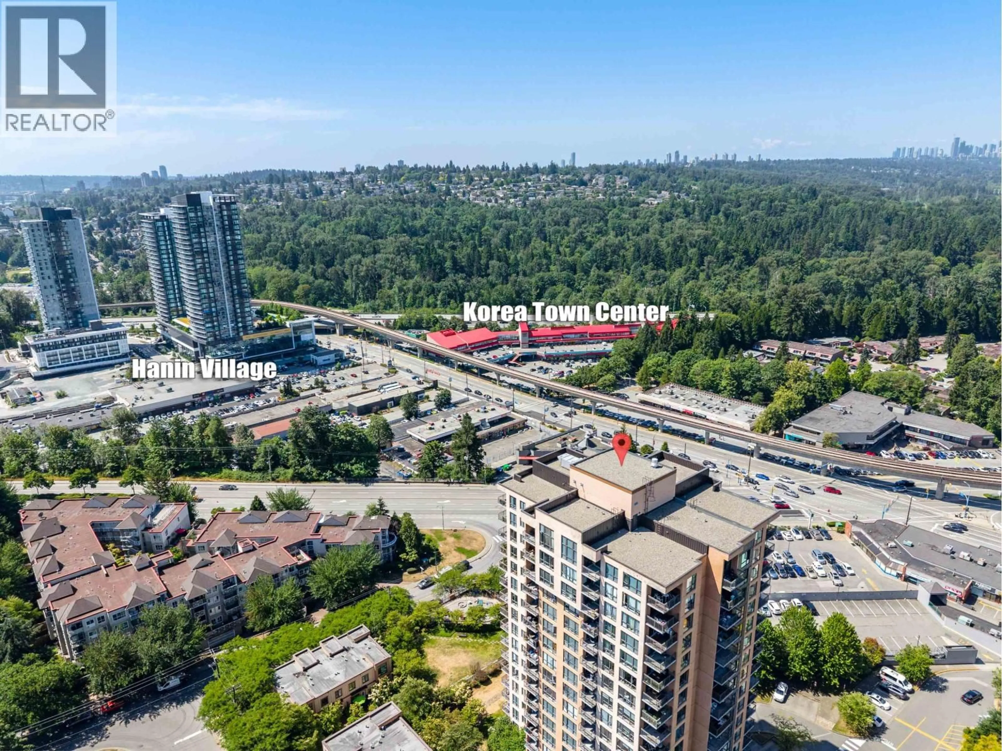 A pic from outside/outdoor area/front of a property/back of a property/a pic from drone, city buildings view from balcony for 408 - 511 ROCHESTER AVENUE, Coquitlam British Columbia V3K0A2