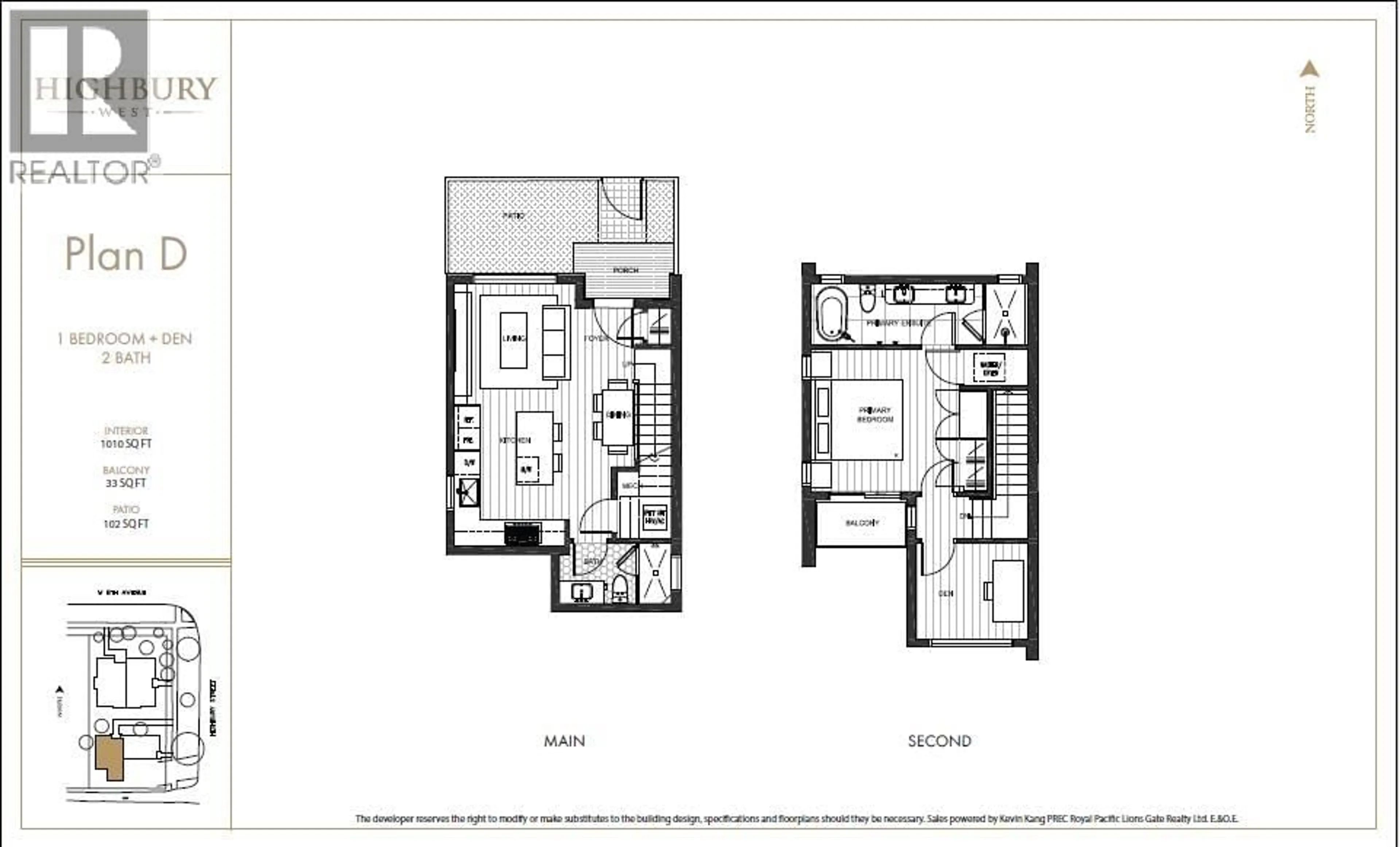 Floor plan for 1 - 2417 HIGHBURY STREET, Vancouver British Columbia V6R2C3