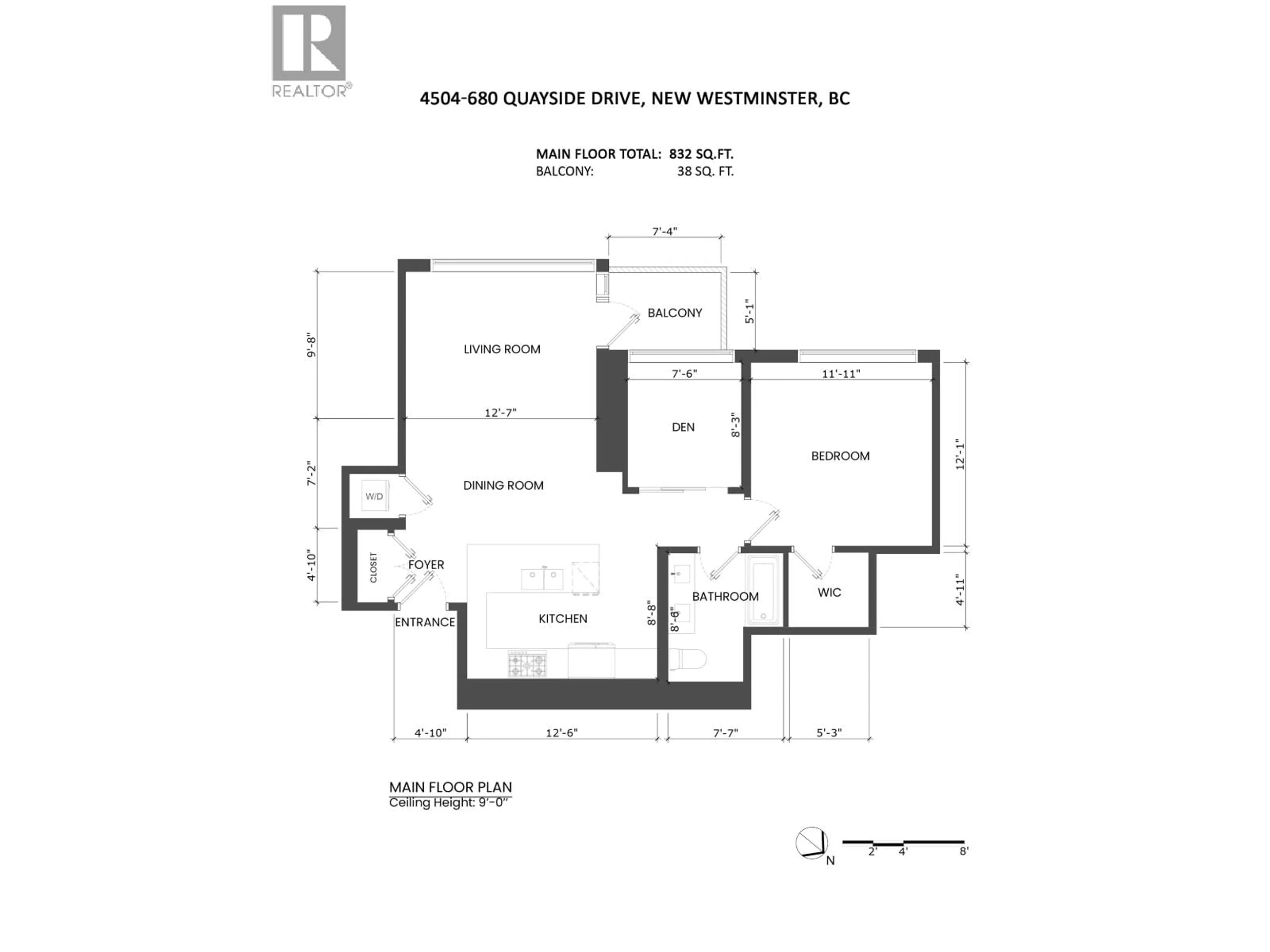 Floor plan for 4504 - 680 QUAYSIDE DRIVE, New Westminster British Columbia V3M0P2