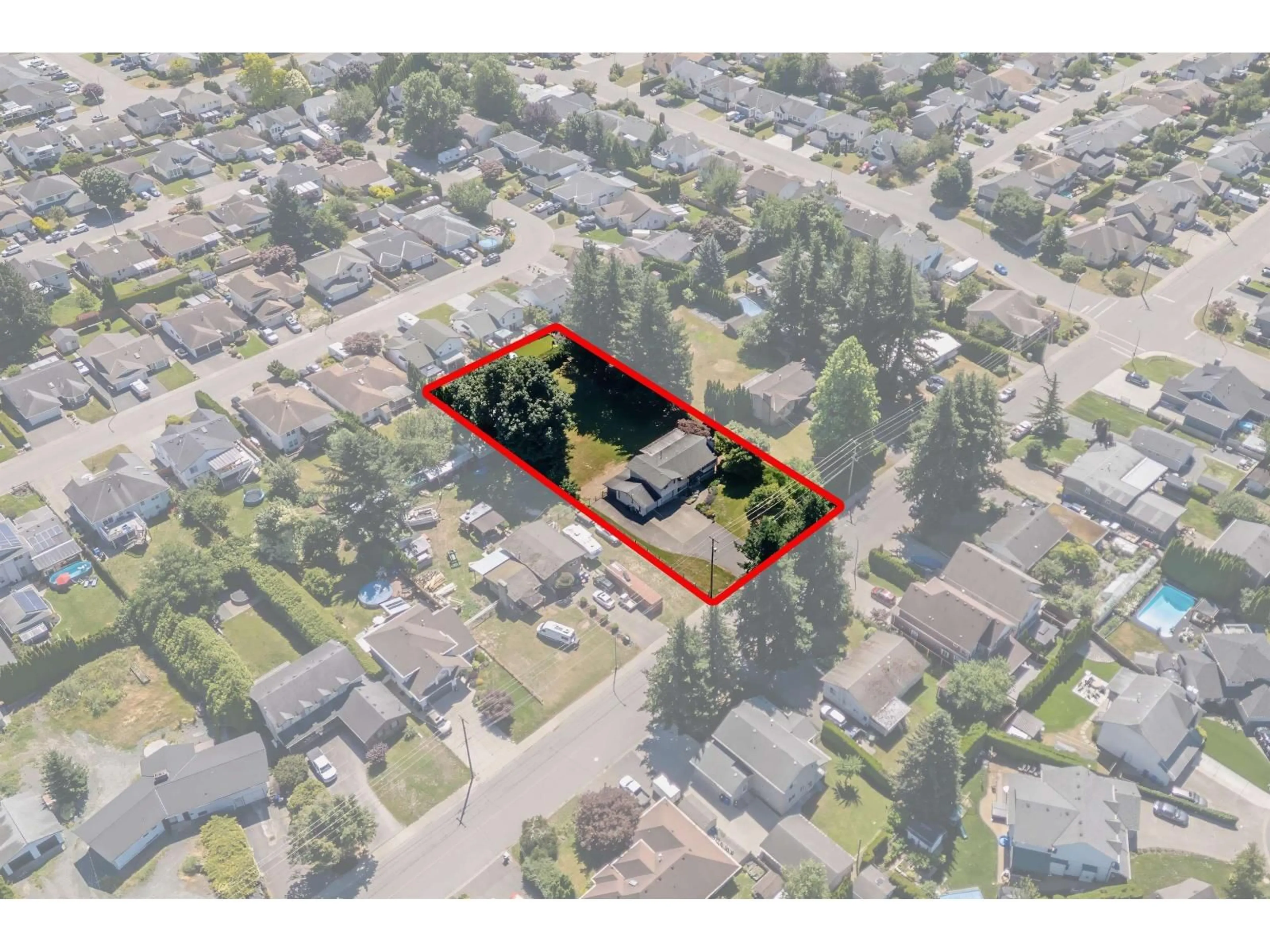 A pic from outside/outdoor area/front of a property/back of a property/a pic from drone, street for 5896 CARTER ROAD, Chilliwack British Columbia V2R3J8