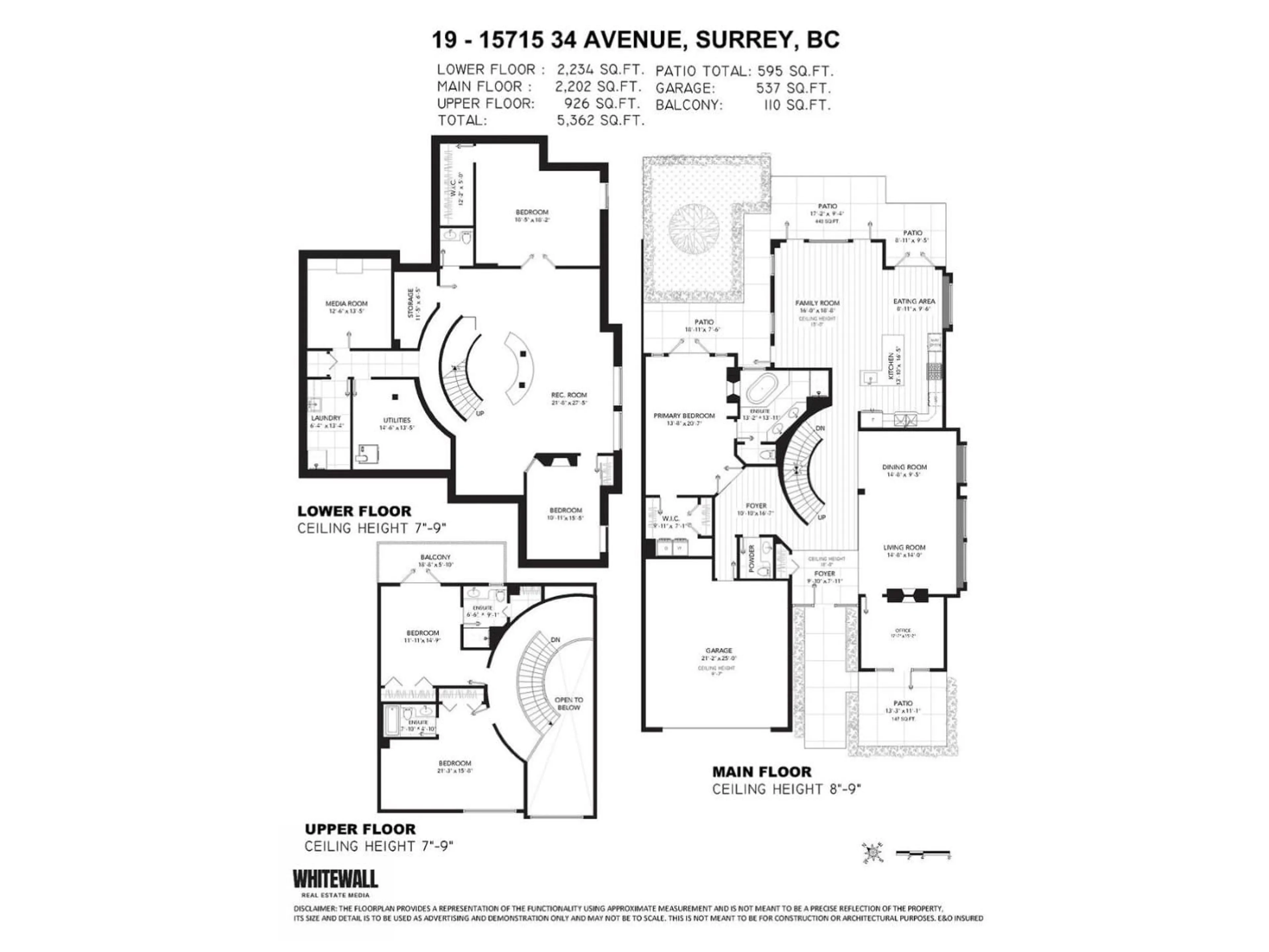 Floor plan for 19 - 15715 34 AVENUE, Surrey British Columbia V3S0J6