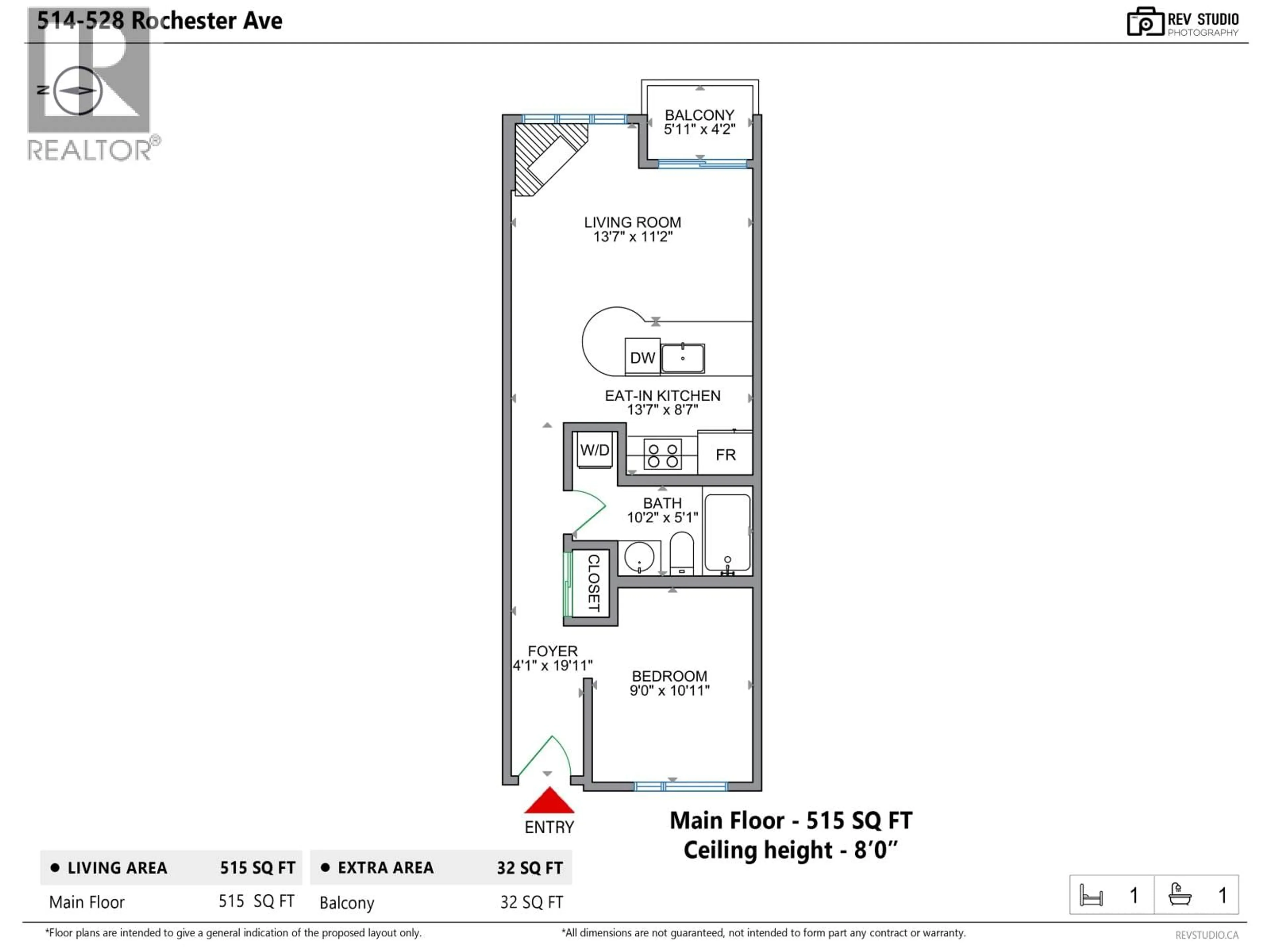 Floor plan for 514 - 528 ROCHESTER AVENUE, Coquitlam British Columbia V3K7A5