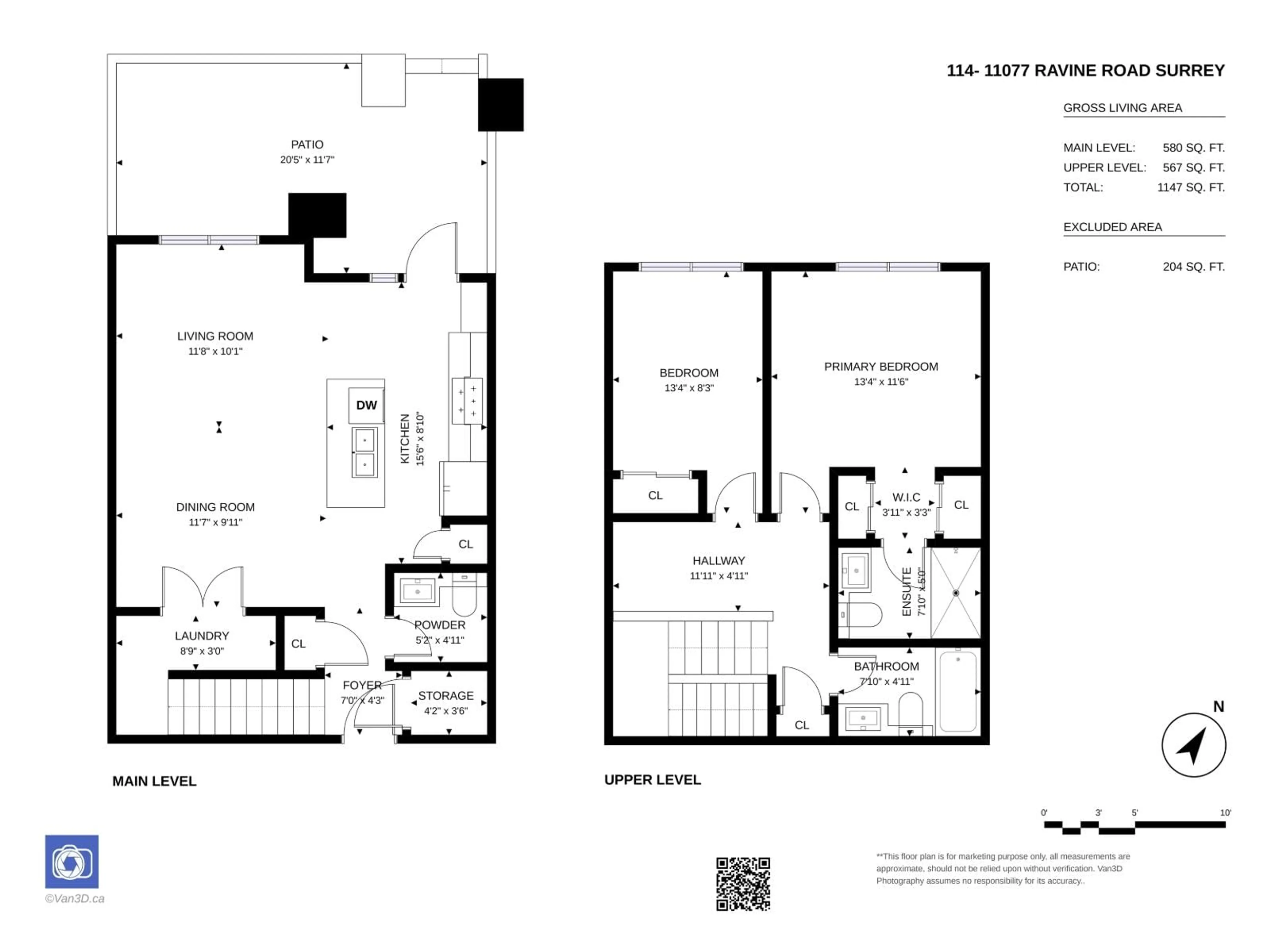 Floor plan for 114 - 11077 RAVINE ROAD, Surrey British Columbia V3T0R7