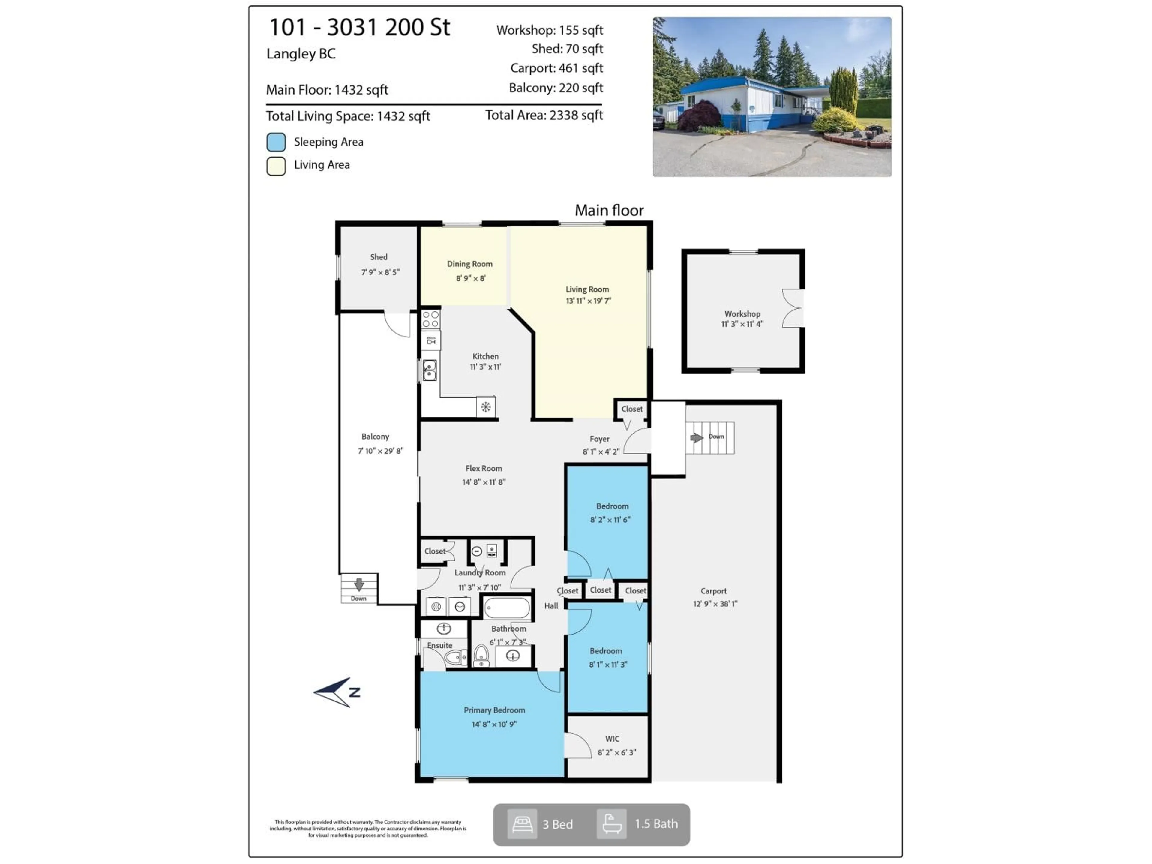 Floor plan for 101 - 3031 200 STREET, Langley British Columbia V2Z1N5
