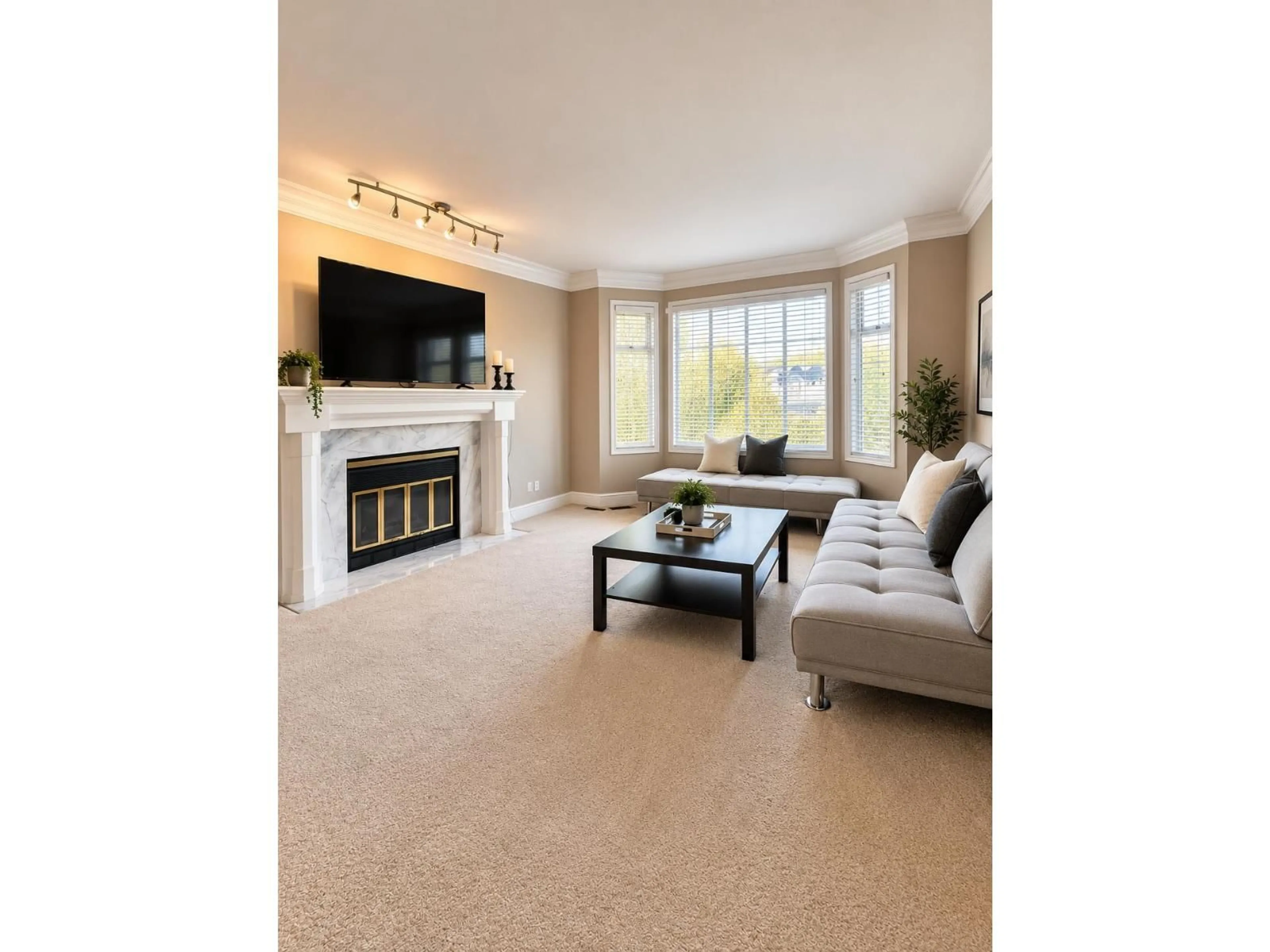 Living room with furniture, carpet floor for 9182 HARDY ROAD, Delta British Columbia V4C7V9