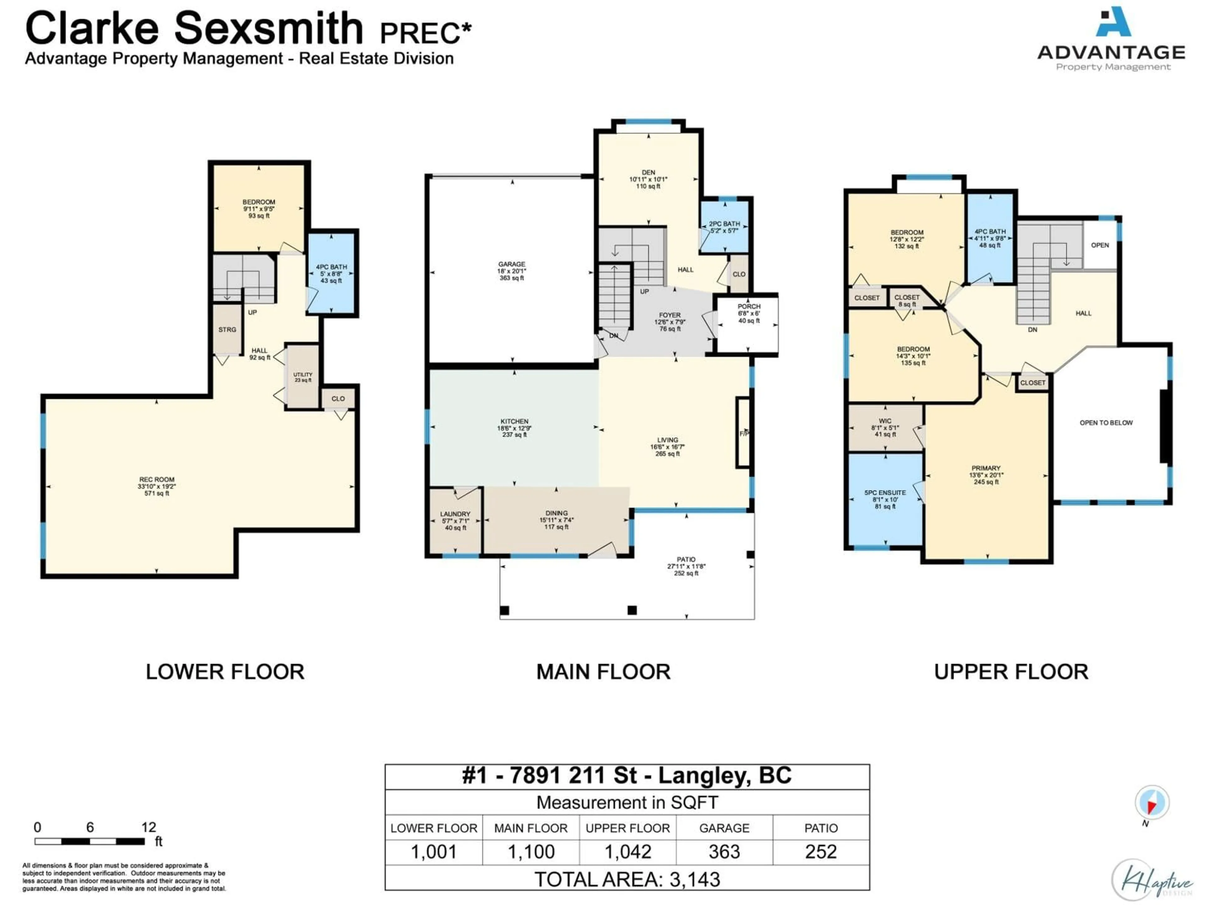 Floor plan for 1 - 7891 211 STREET, Langley British Columbia V2Y0L5