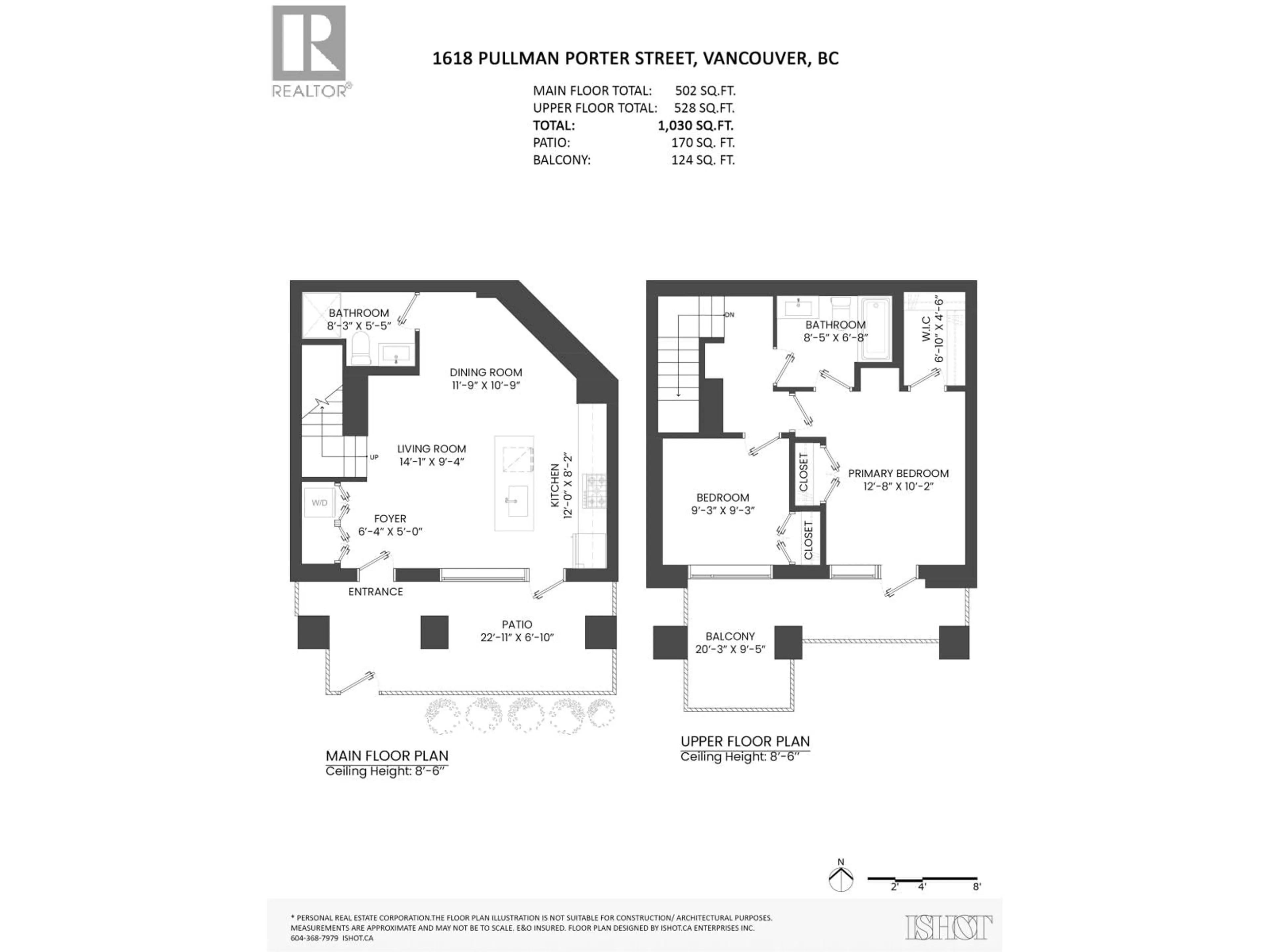 Floor plan for 1618 PULLMAN PORTER STREET, Vancouver British Columbia V6A0H2