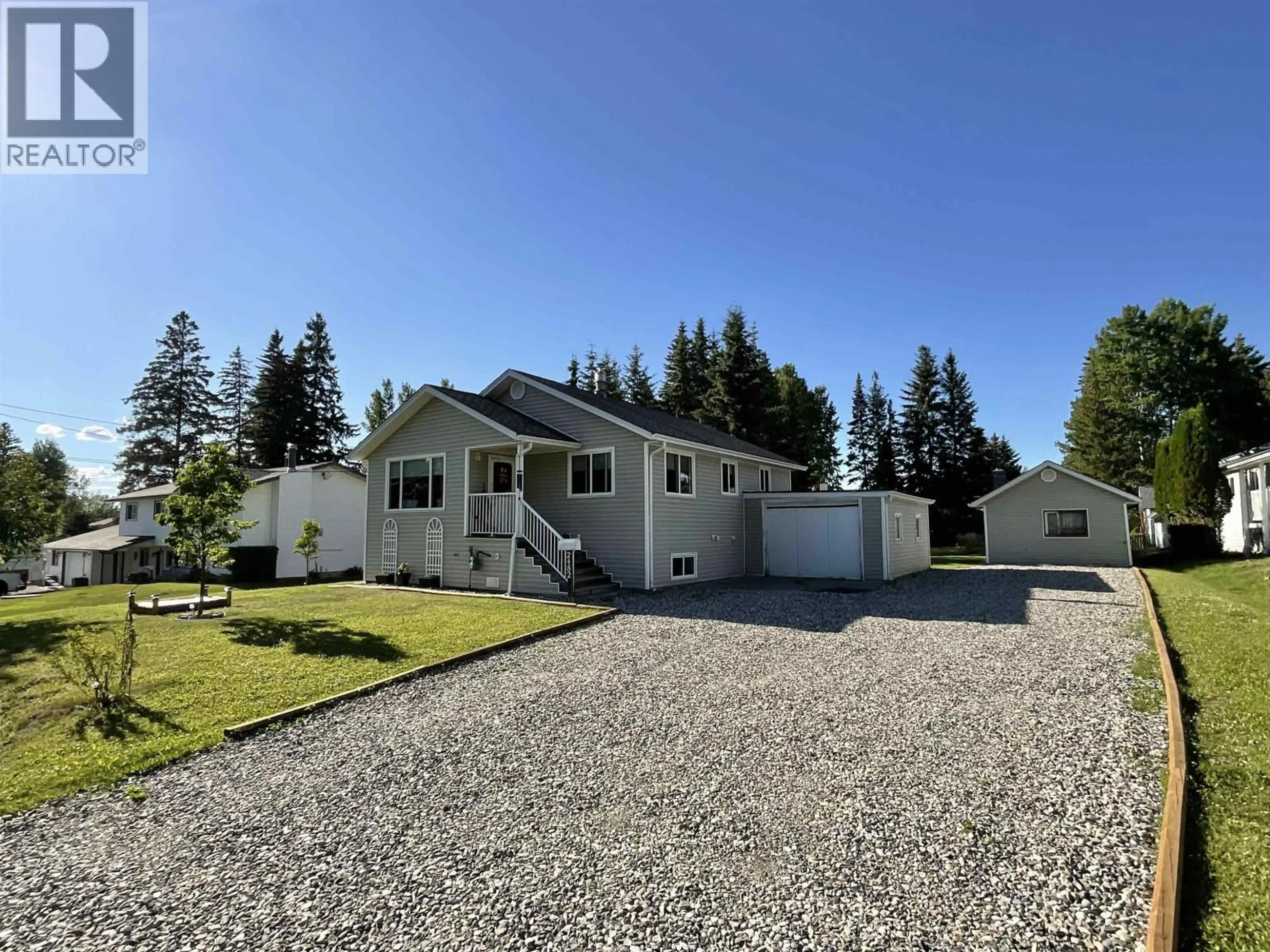 A pic from outside/outdoor area/front of a property/back of a property/a pic from drone, street for 2482 WONG STREET, Quesnel British Columbia V2J4P5