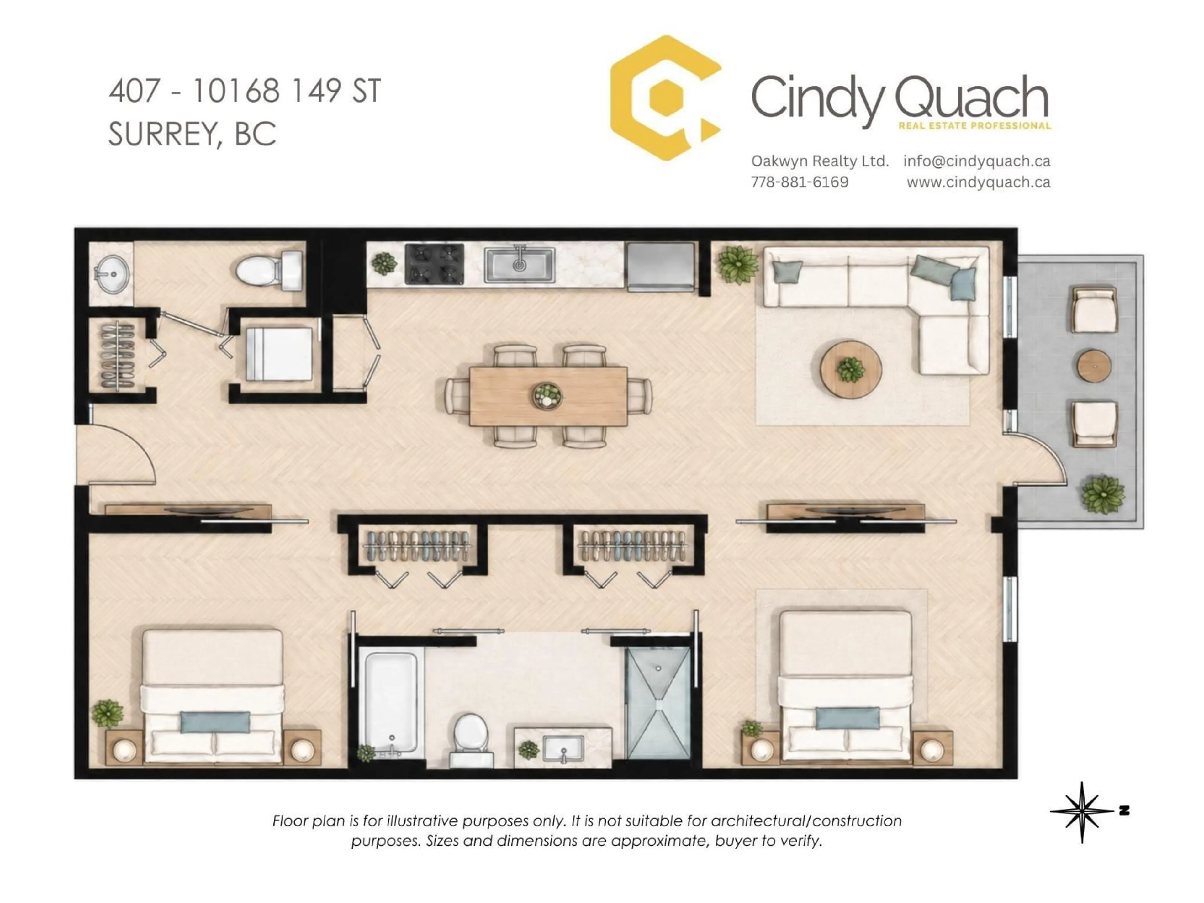 Floor plan for 407 - 10168 149 STREET, Surrey British Columbia V3R0E9