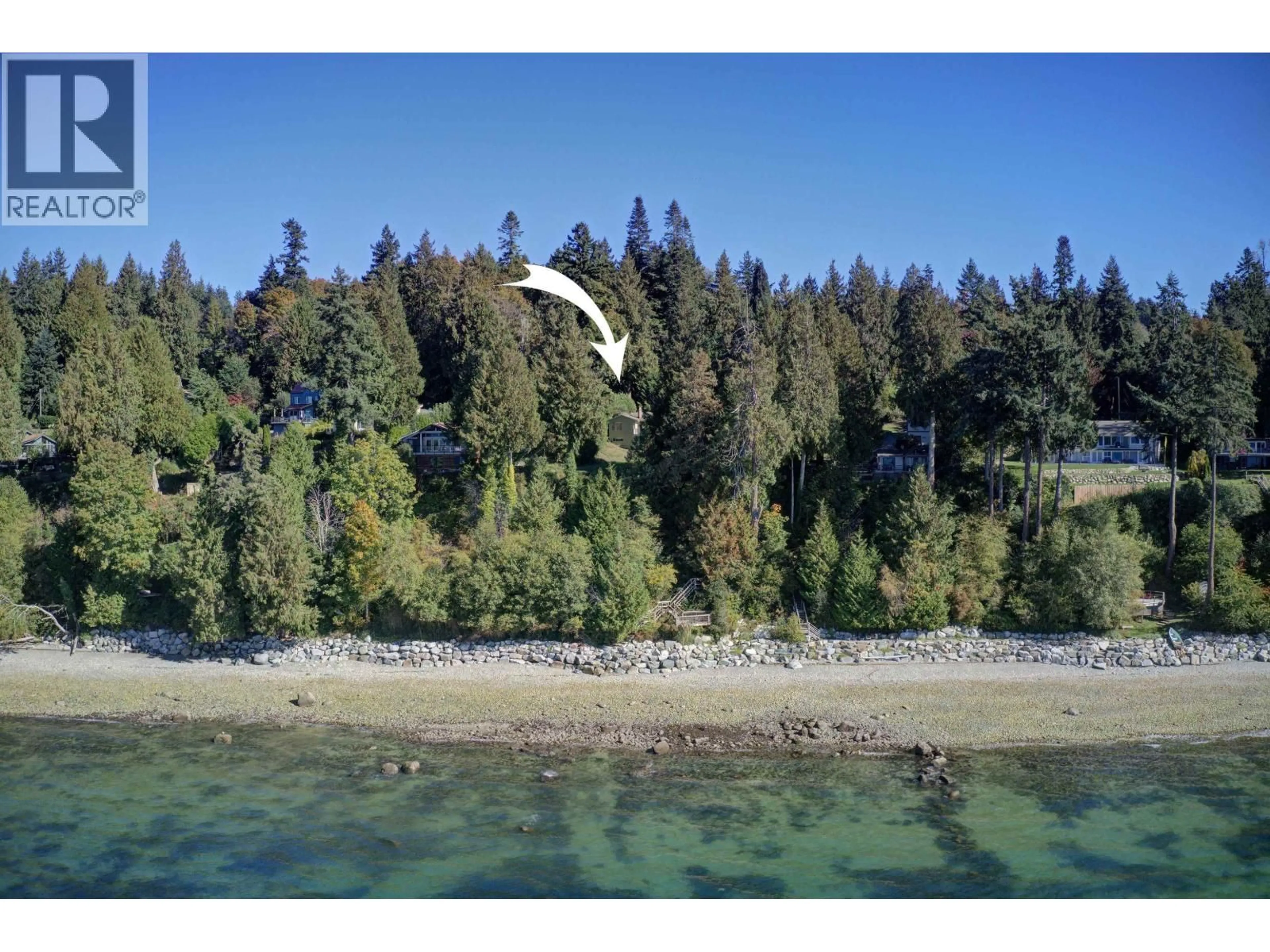 A pic from outside/outdoor area/front of a property/back of a property/a pic from drone, water/lake/river/ocean view for 4947 SUNSHINE COAST HIGHWAY, Sechelt British Columbia V7Z0B6