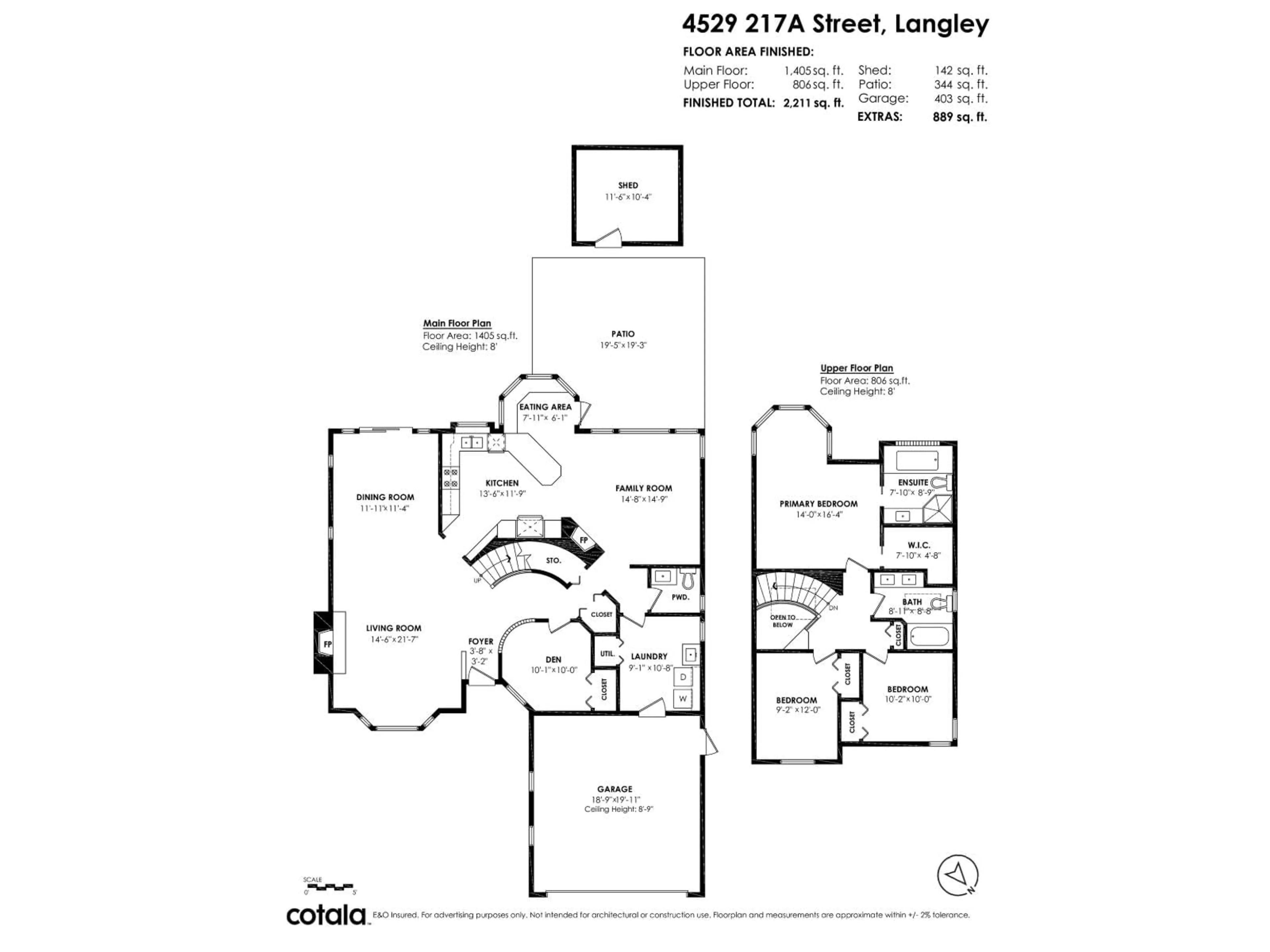 Floor plan for 4529 217A STREET, Langley British Columbia V3A8E7