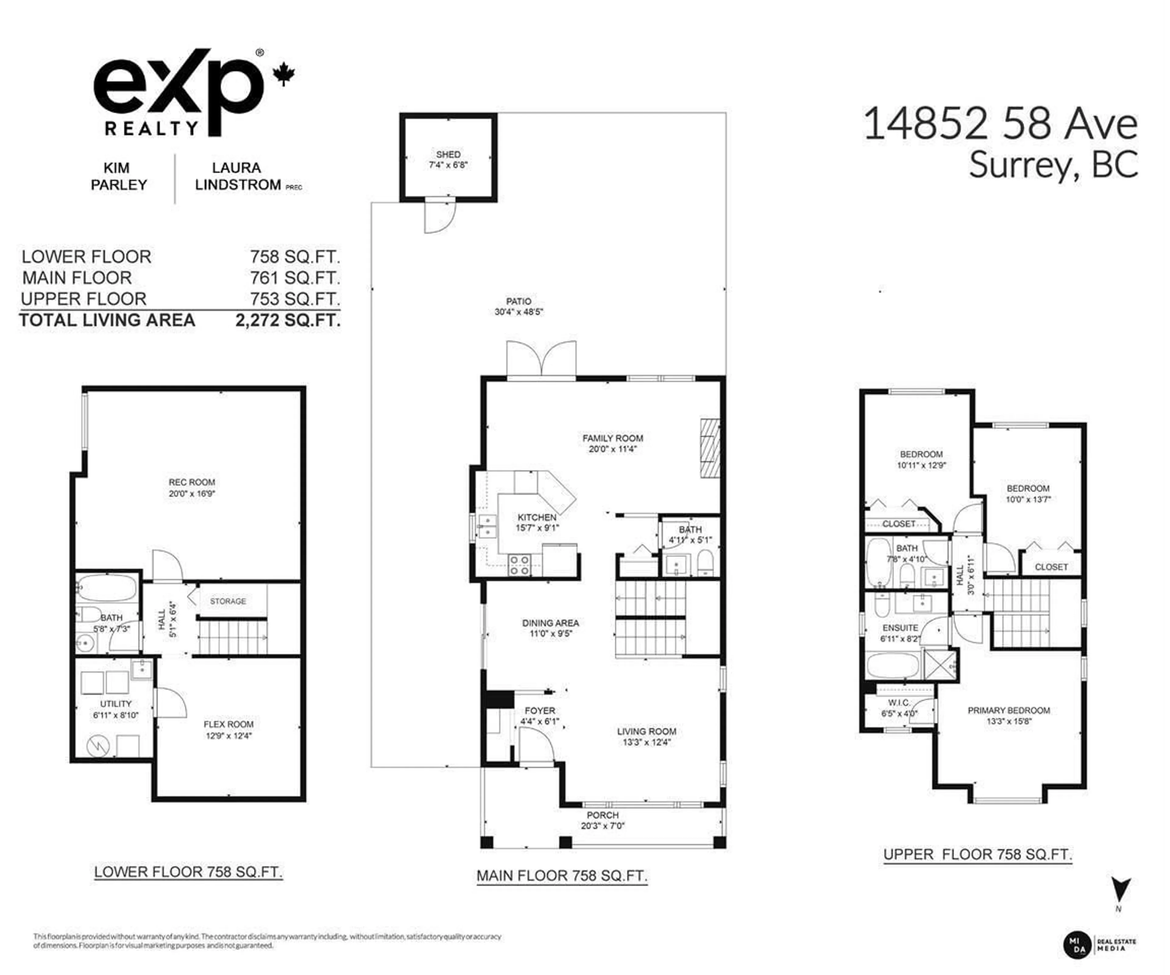 Floor plan for 14852 58 AVENUE, Surrey British Columbia V3S8W4