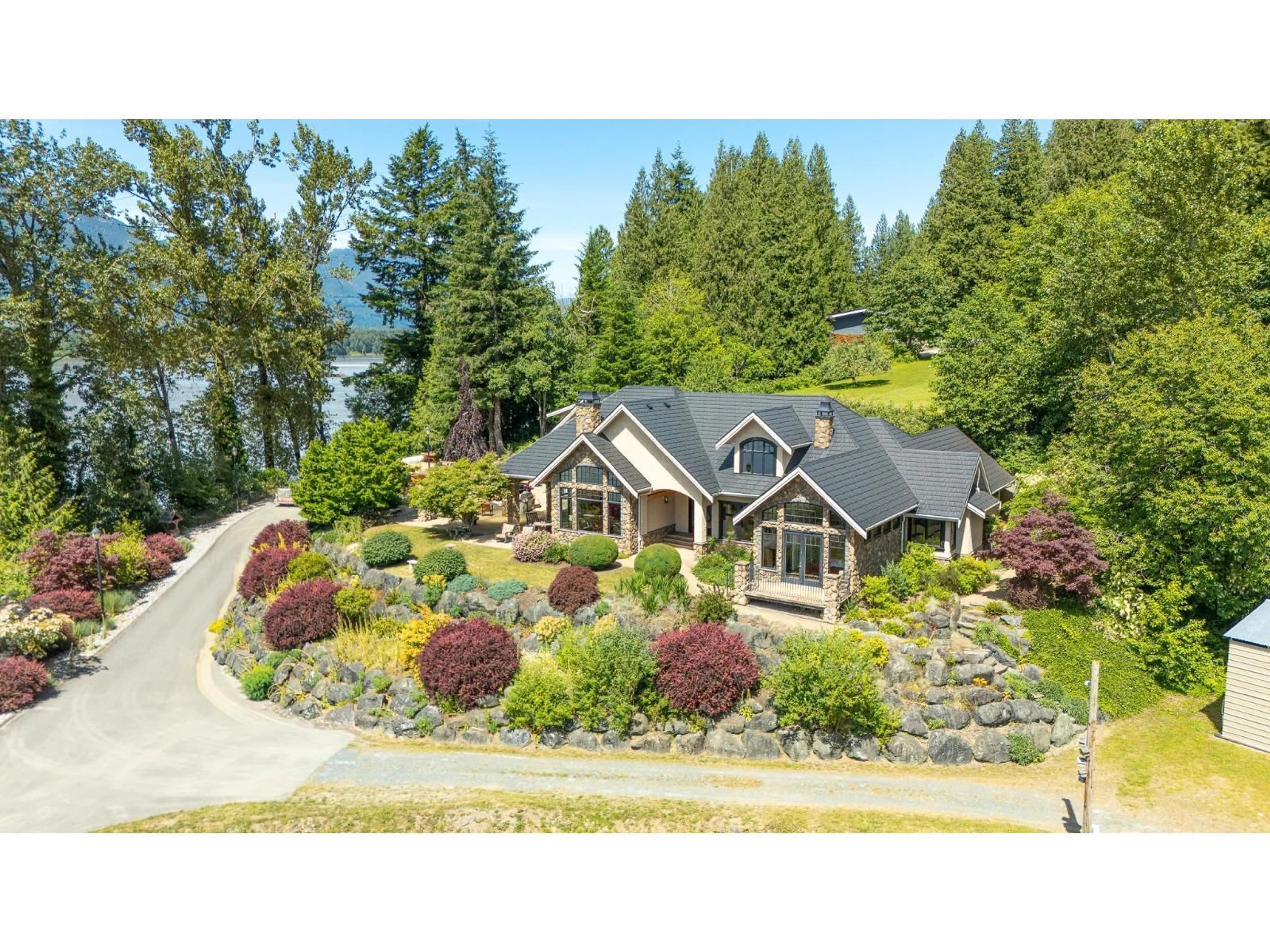 A pic from outside/outdoor area/front of a property/back of a property/a pic from drone, water/lake/river/ocean view for 42721 OLD ORCHARD ROAD, Chilliwack British Columbia V2R4H6