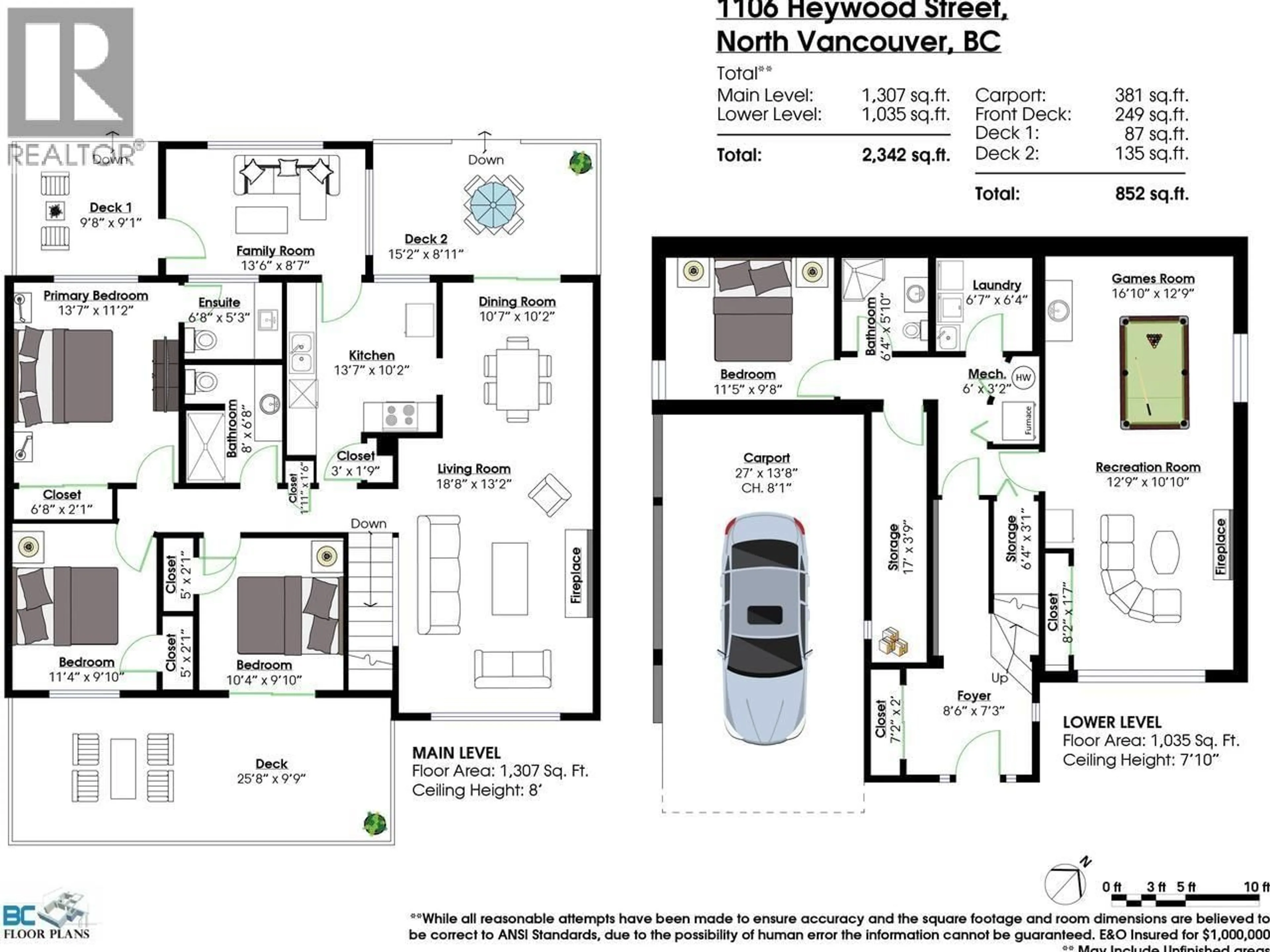 Floor plan for 1106 HEYWOOD STREET, North Vancouver British Columbia V7L1H4