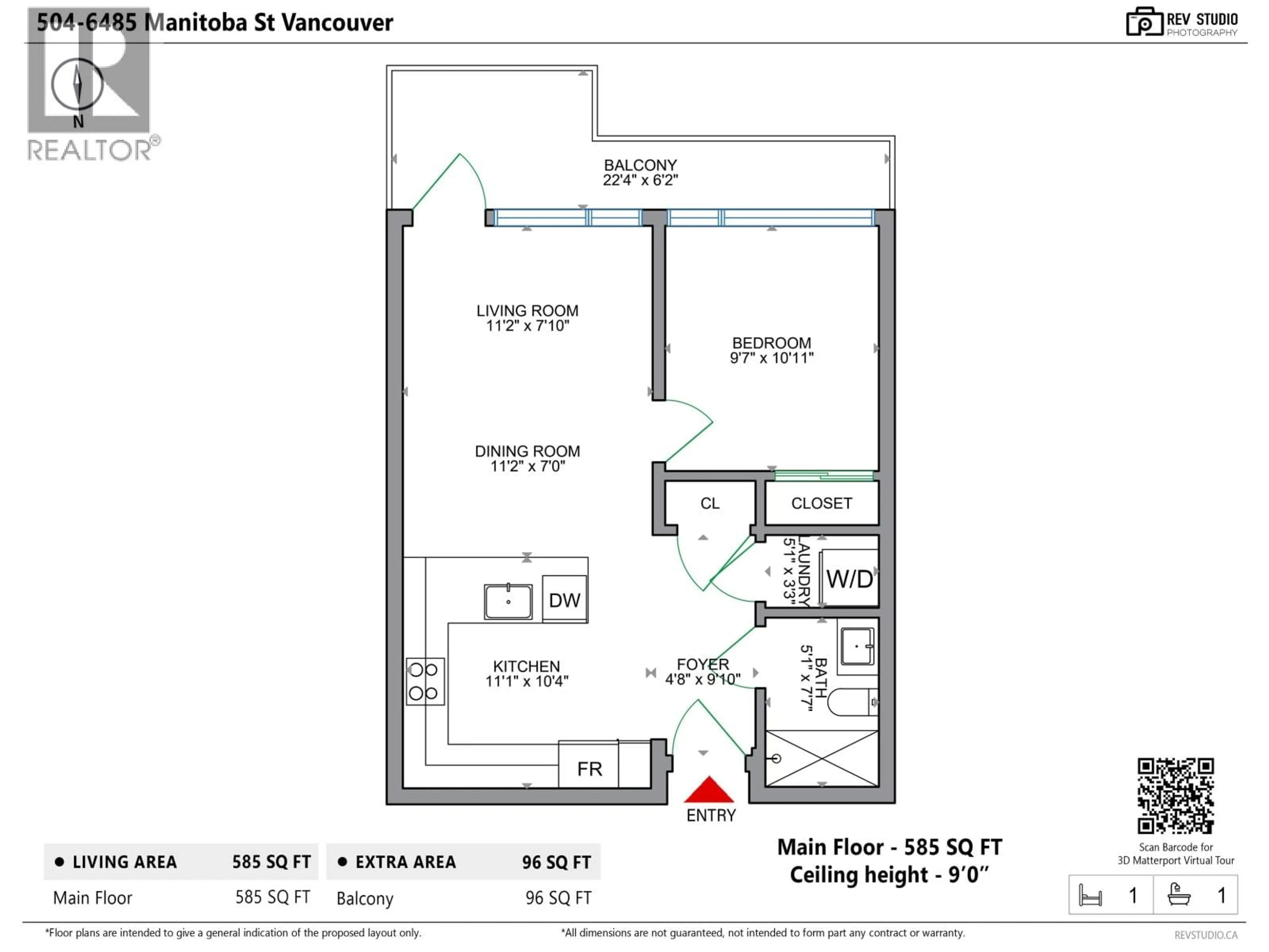 Floor plan for 504 - 6485 MANITOBA STREET, Vancouver British Columbia V5Y0P7