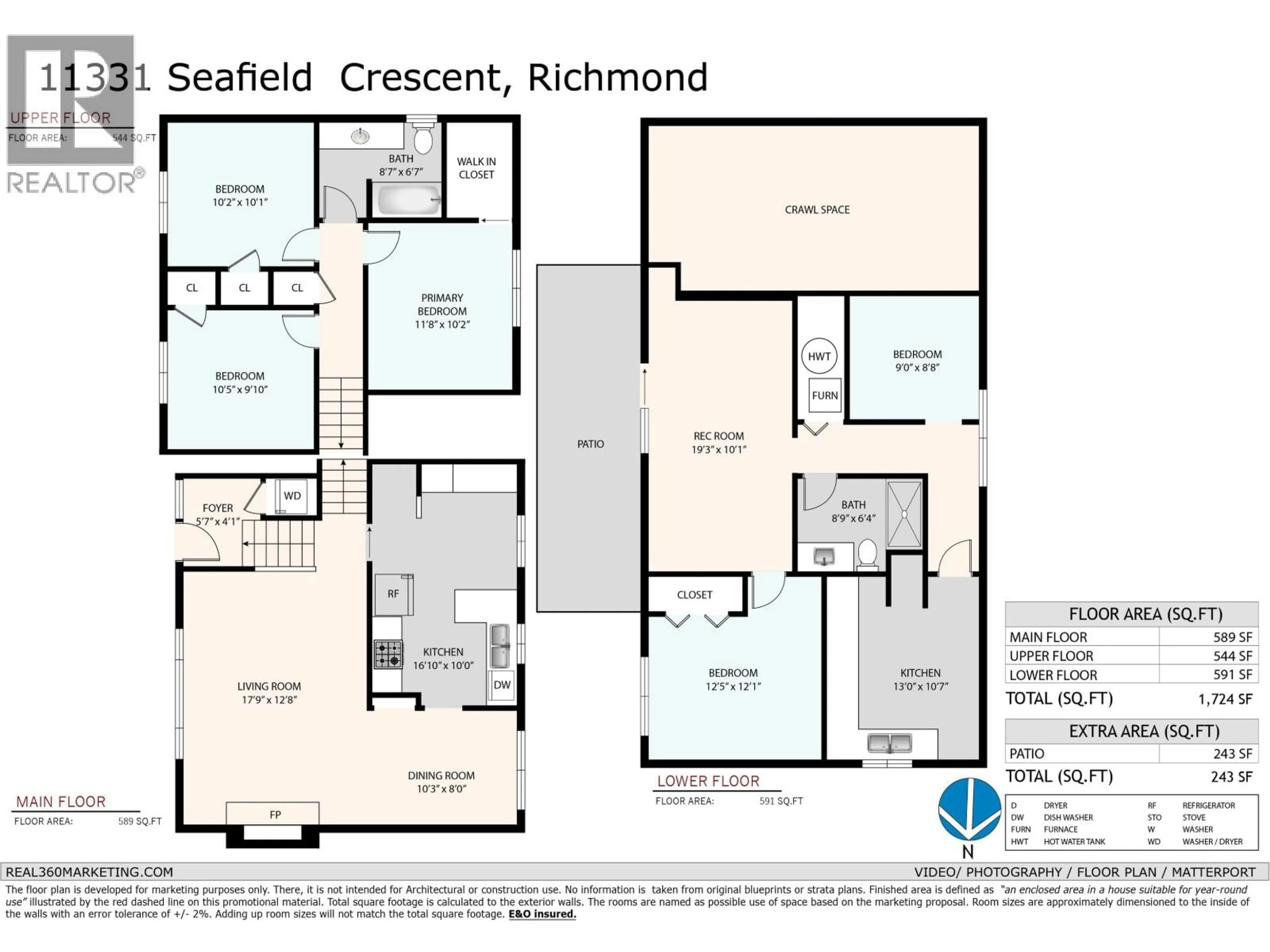 Floor plan for 11331 SEAFIELD CRESCENT, Richmond British Columbia V7A3J1