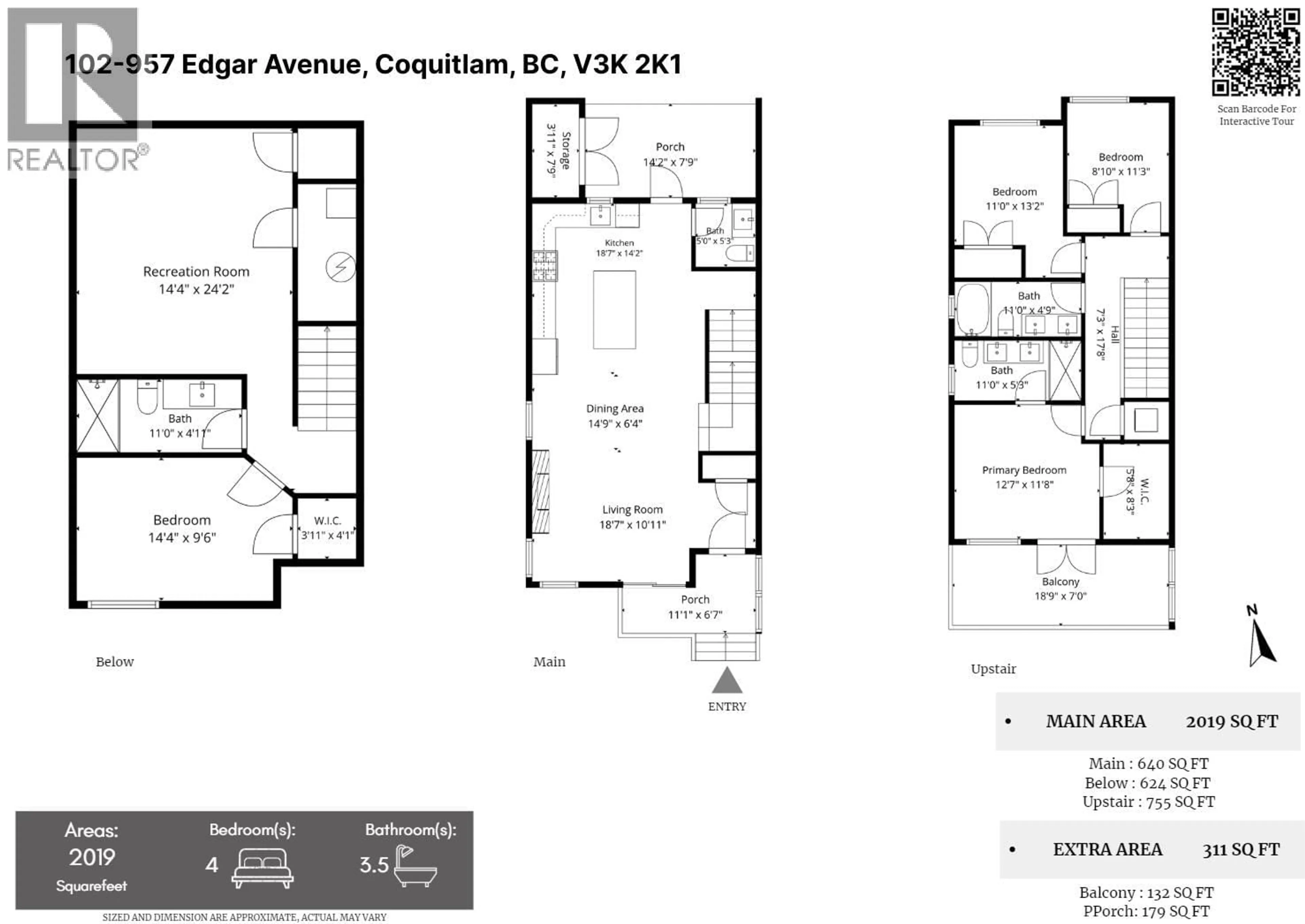 Floor plan for 102 - 957 EDGAR AVENUE, Coquitlam British Columbia V3K2K1