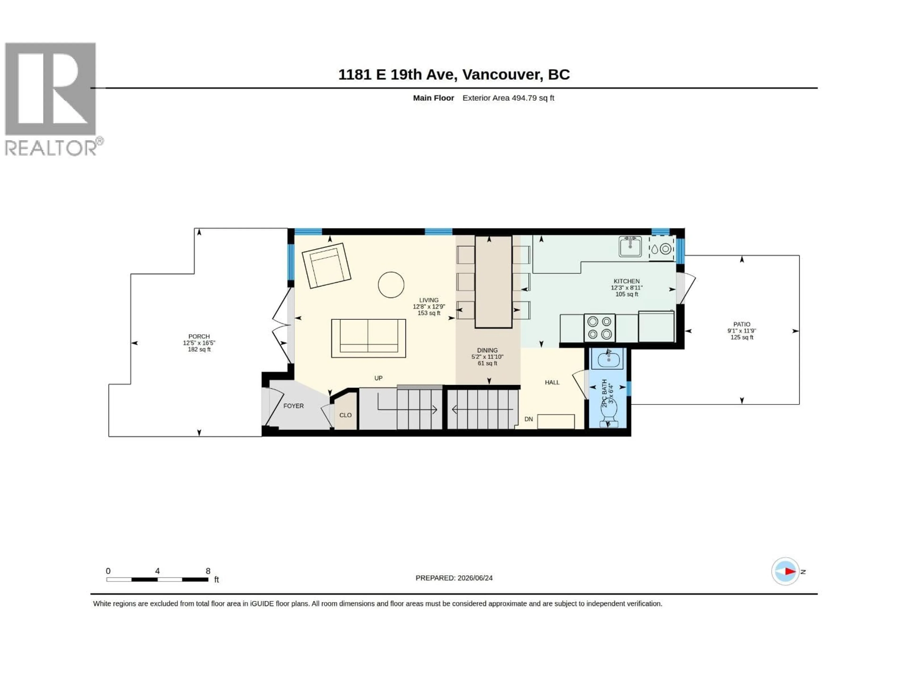 Floor plan for 1181 19TH AVENUE, Vancouver British Columbia V5V1K9