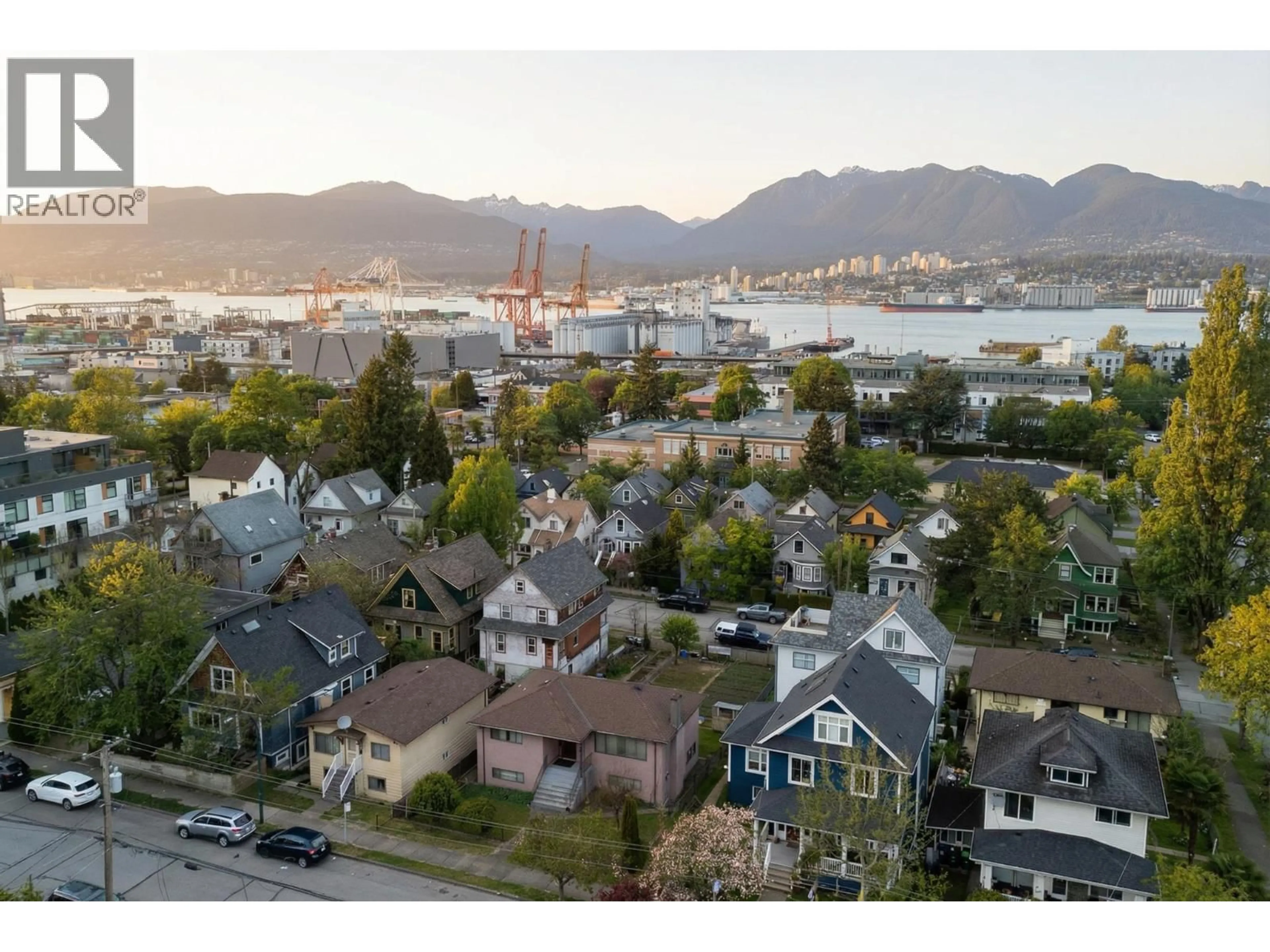 A pic from outside/outdoor area/front of a property/back of a property/a pic from drone, water/lake/river/ocean view for 1955 TURNER STREET, Vancouver British Columbia V5L1Z9