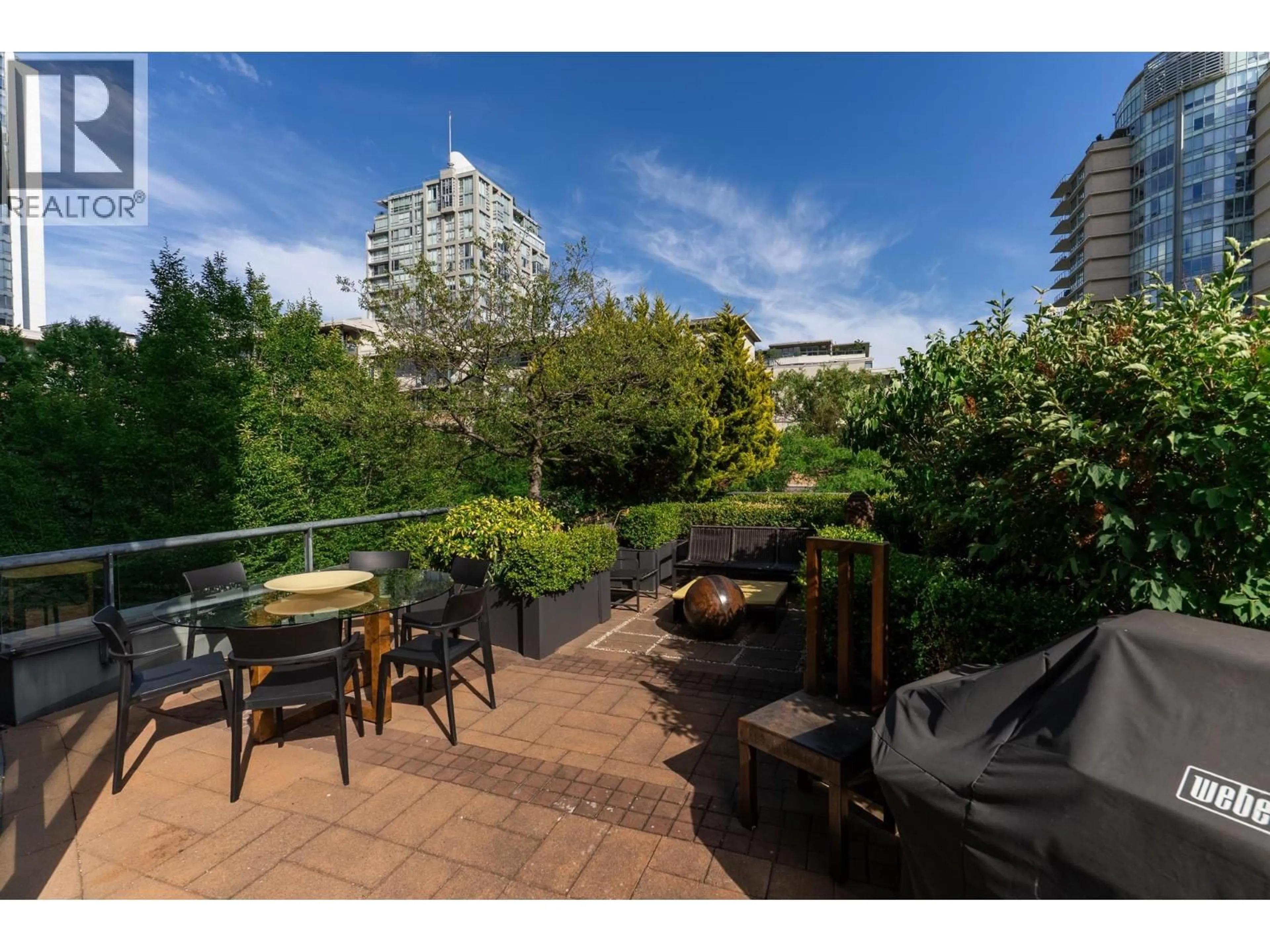 Patio, city buildings view from balcony for 5A - 139 DRAKE STREET, Vancouver British Columbia V6Z2T8