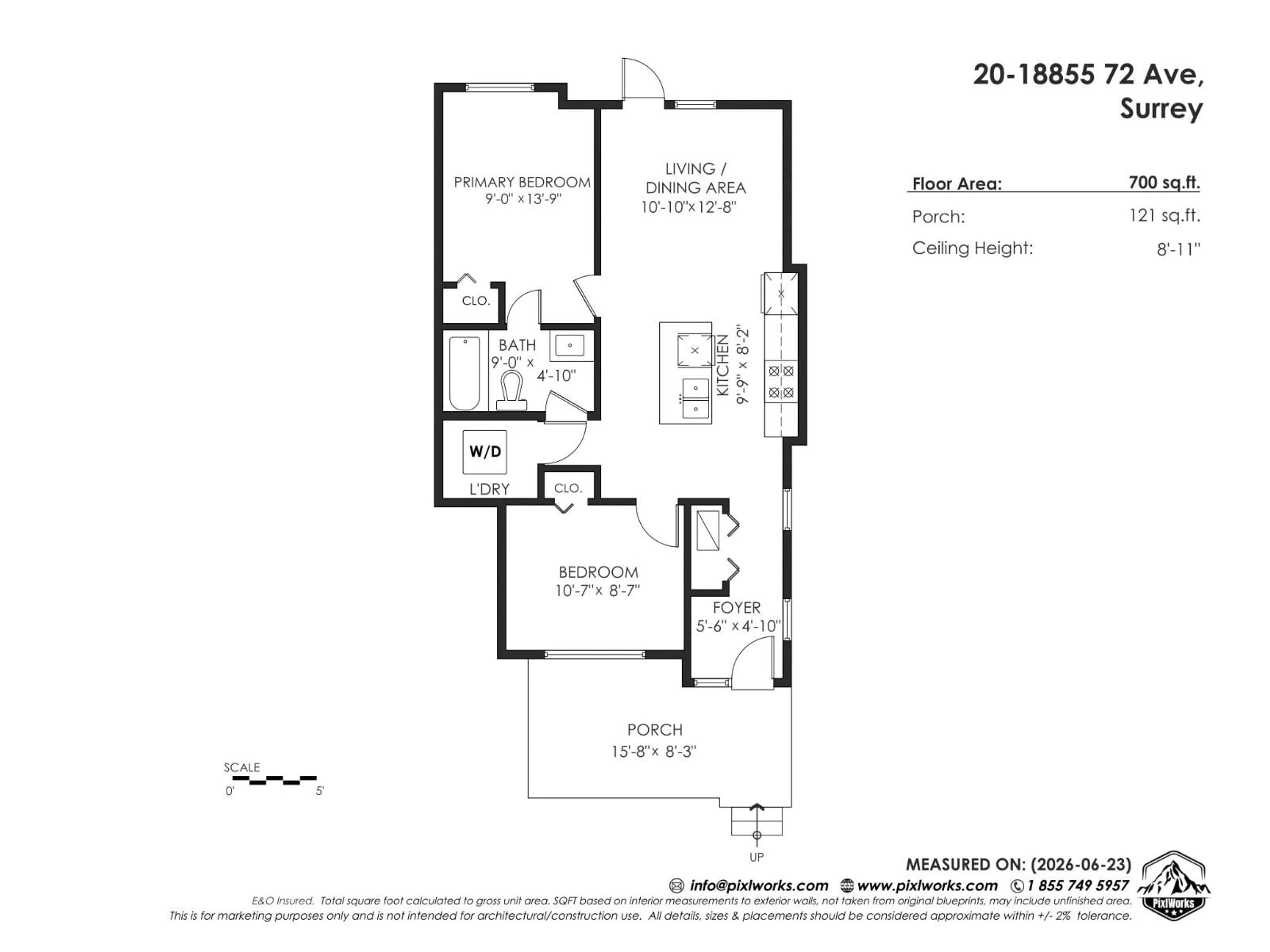 Floor plan for 20 - 18855 72 AVENUE, Surrey British Columbia V4N6X2