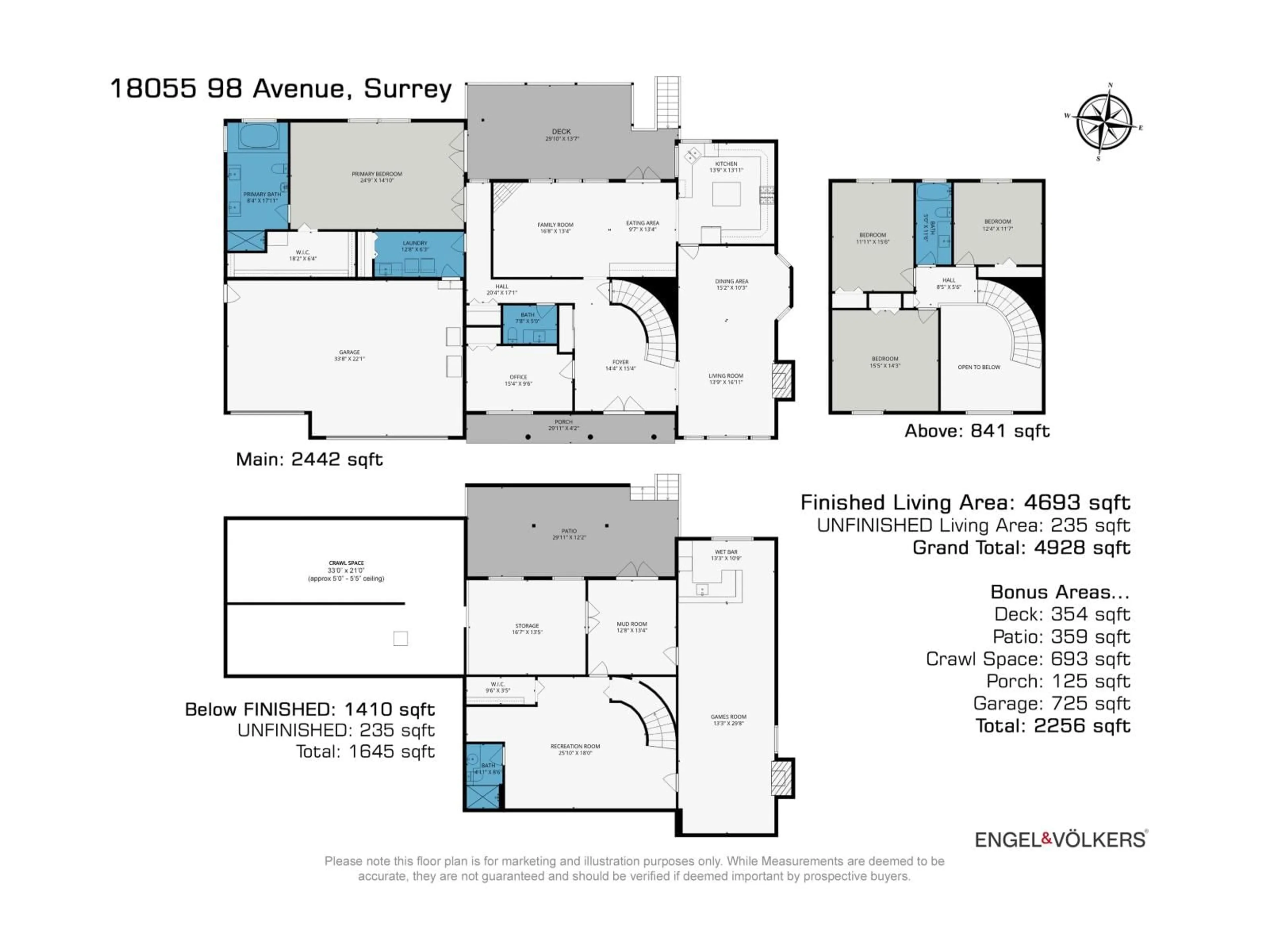 Floor plan for 18055 98 AVENUE, Surrey British Columbia V4N4V5