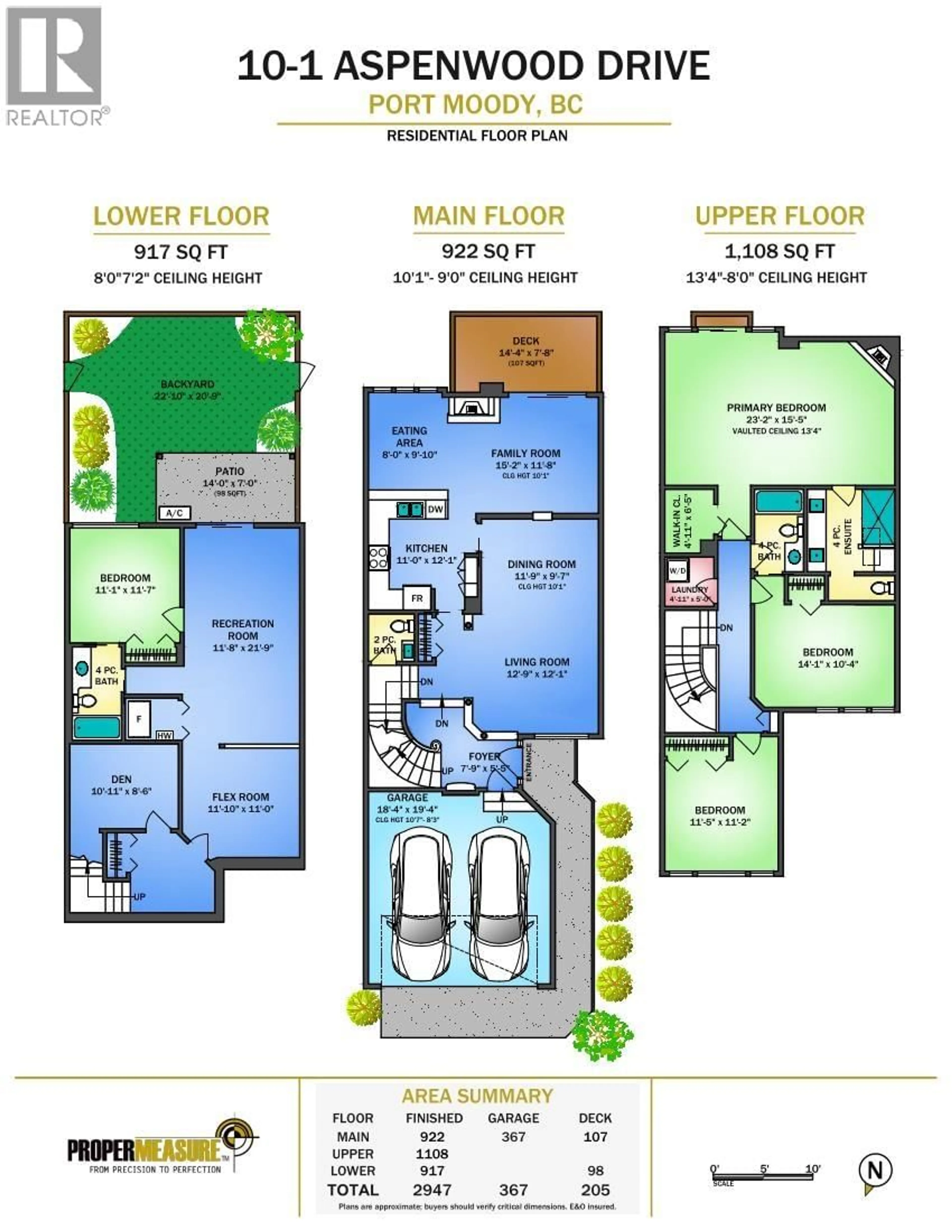 Floor plan for 10 - 1 ASPENWOOD DRIVE, Port Moody British Columbia V3H4X8
