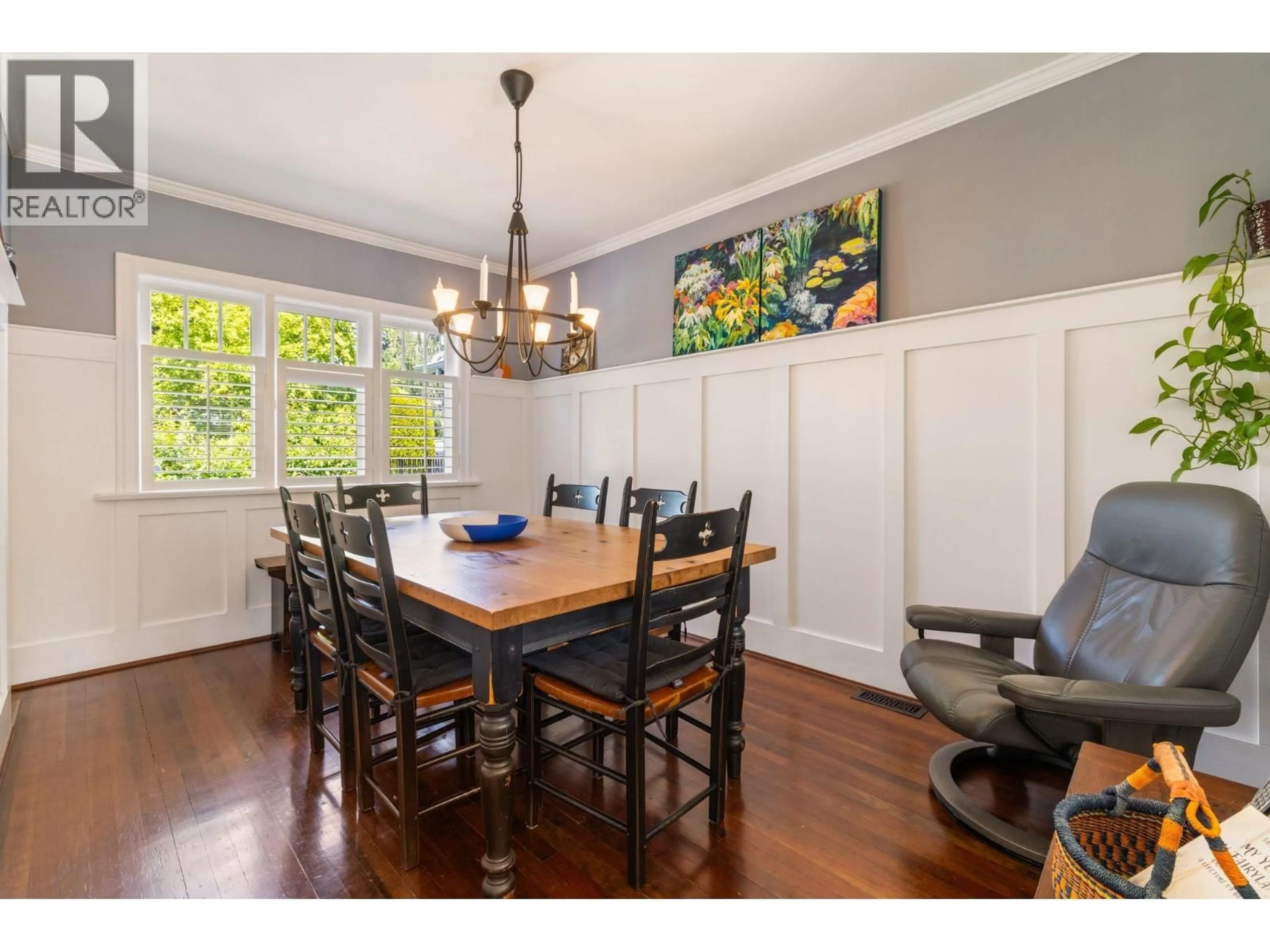 Dining room, wood/laminate floor for 4057 18TH AVENUE, Vancouver British Columbia V6S1B9