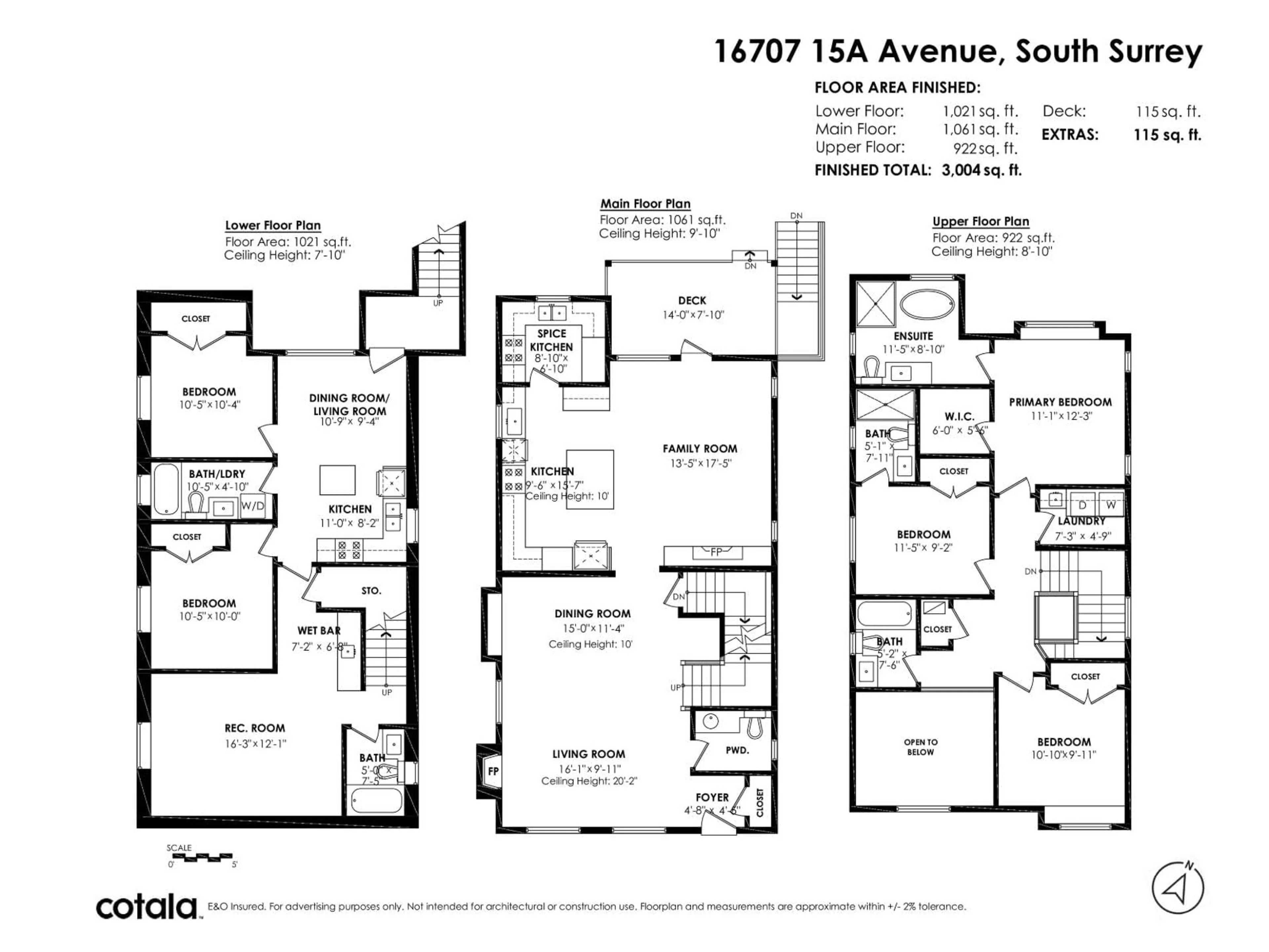 Floor plan for 16707 15A AVENUE, Surrey British Columbia V3Z9M4