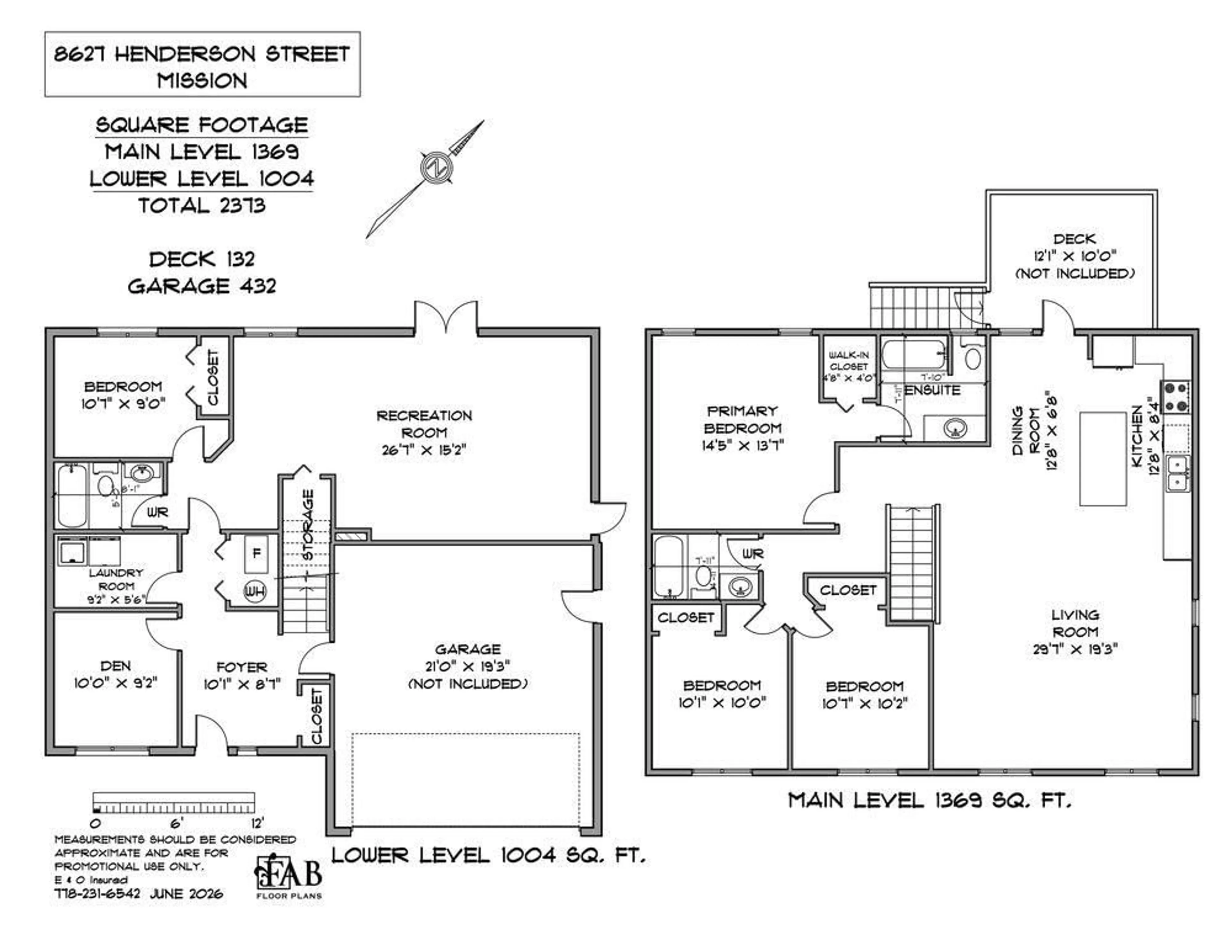 Floor plan for 8627 HENDERSON STREET, Mission British Columbia V2V7P9