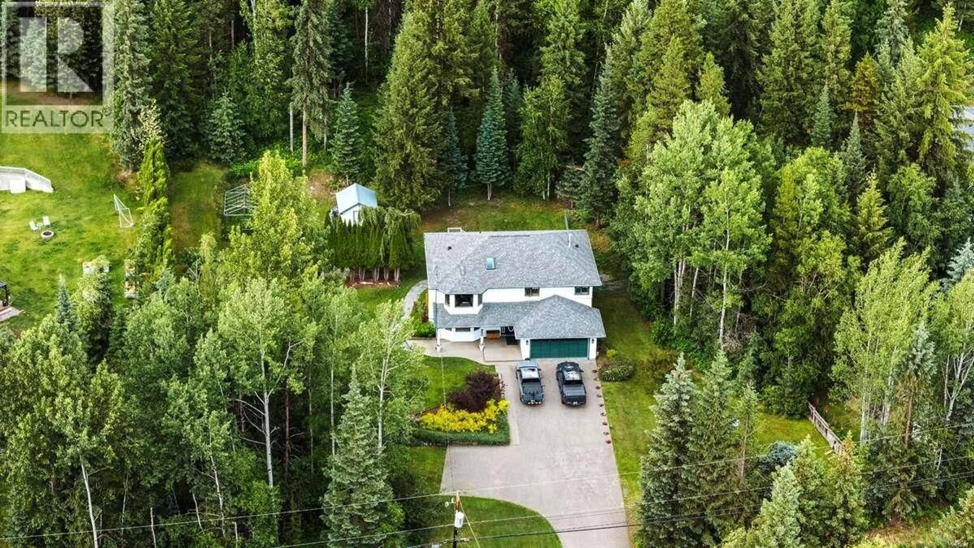 A pic from outside/outdoor area/front of a property/back of a property/a pic from drone, forest/trees view for 8488 NORTH NECHAKO ROAD, Prince George British Columbia V2K4Z7
