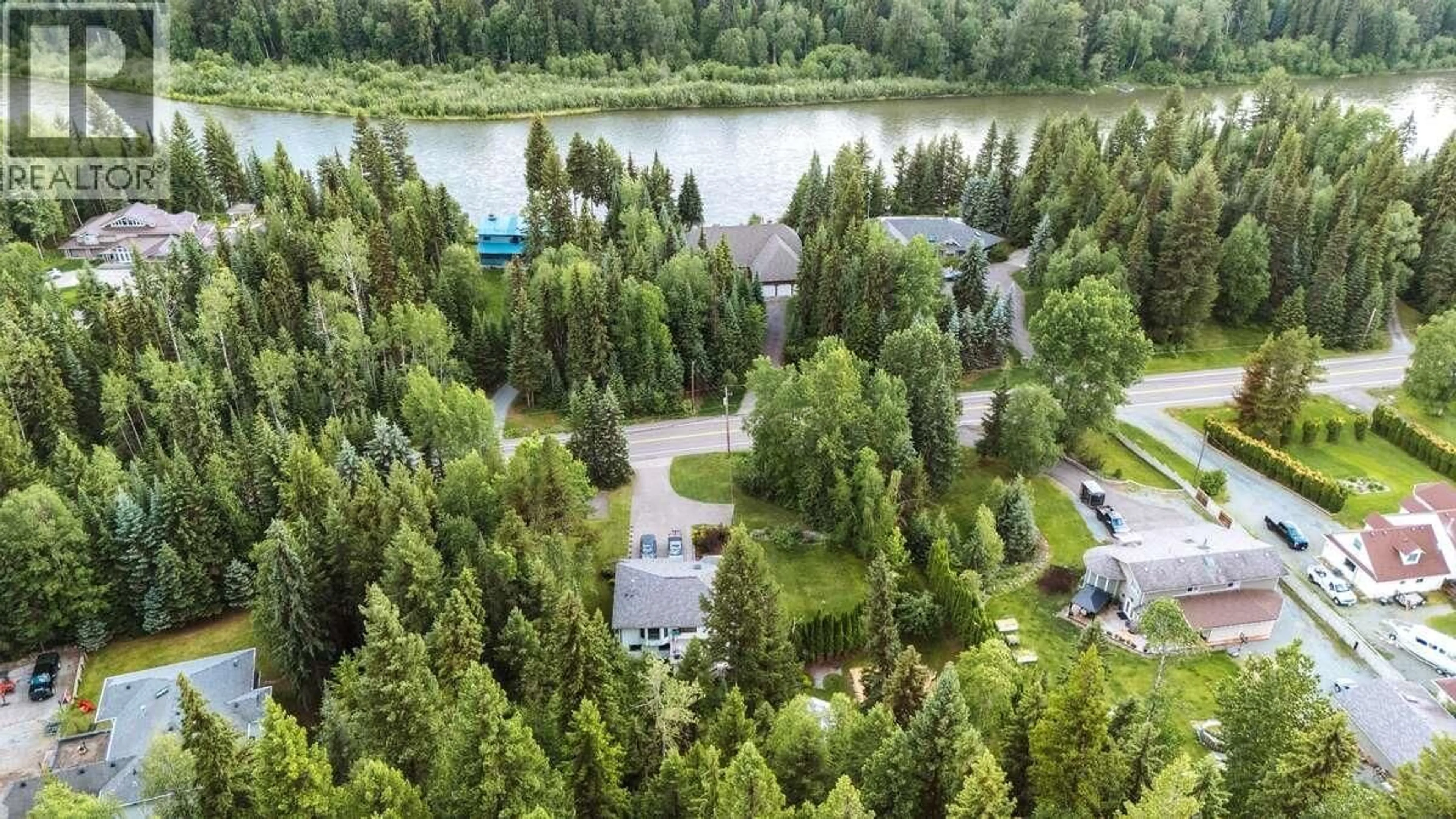 A pic from outside/outdoor area/front of a property/back of a property/a pic from drone, water/lake/river/ocean view for 8488 NORTH NECHAKO ROAD, Prince George British Columbia V2K4Z7