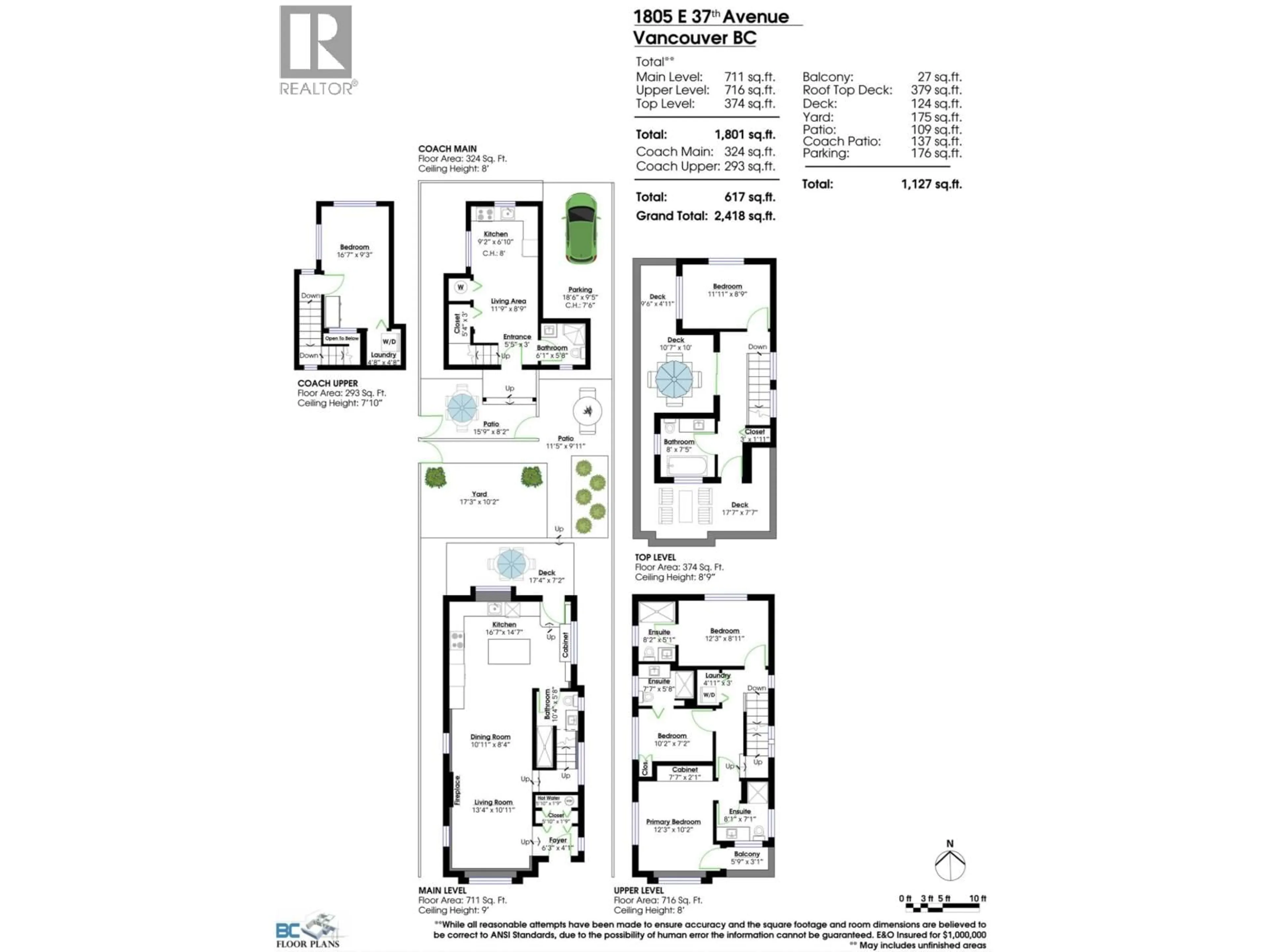 Floor plan for 1805 37TH AVENUE, Vancouver British Columbia V5P1E9
