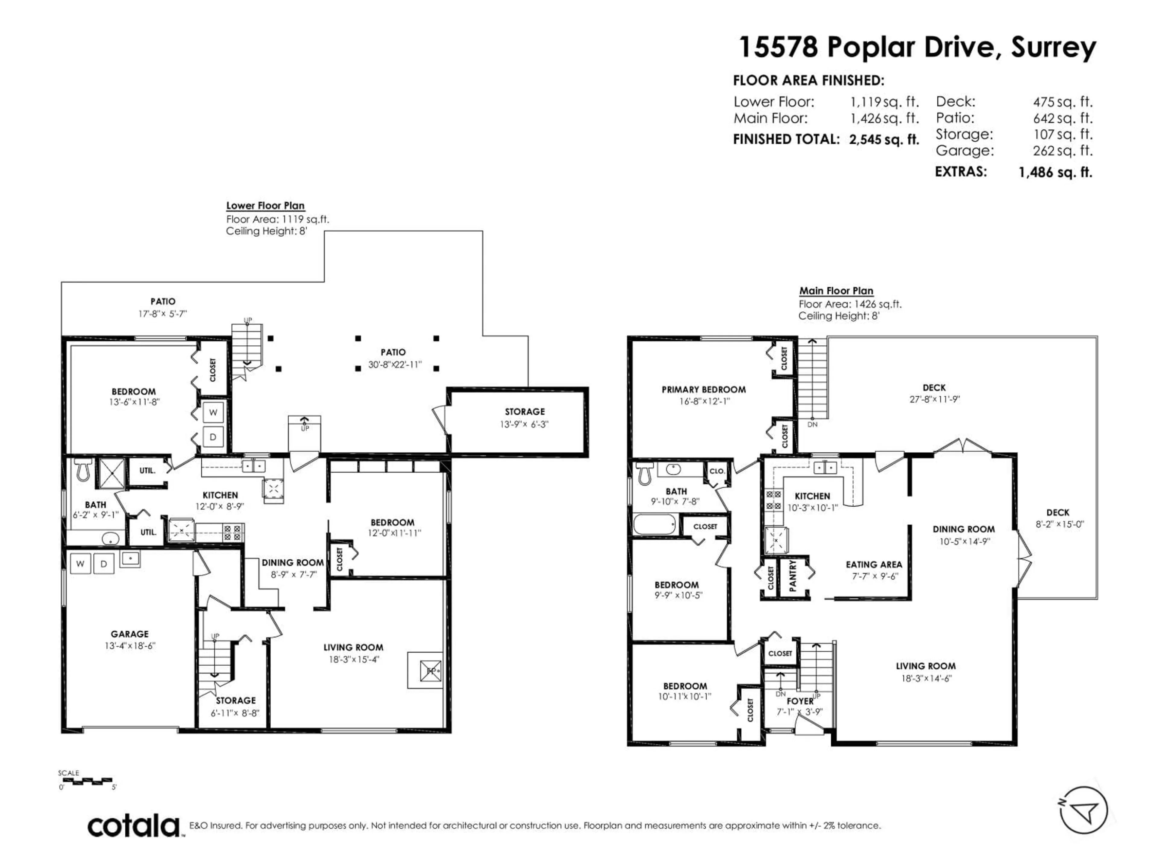 Floor plan for 15578 POPLAR DRIVE, Surrey British Columbia V4A5H8