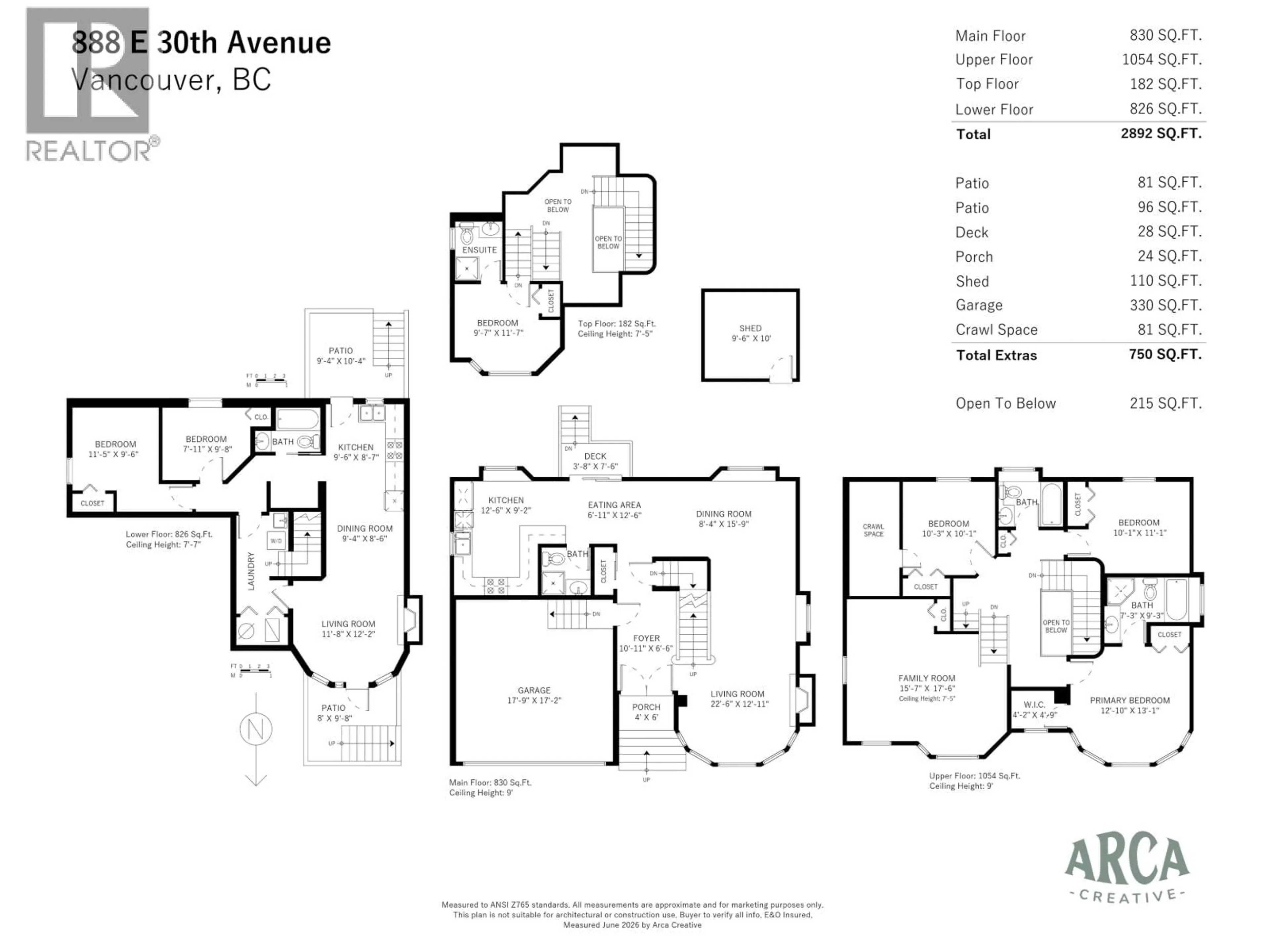 Floor plan for 888 30TH AVENUE, Vancouver British Columbia V5V2W1
