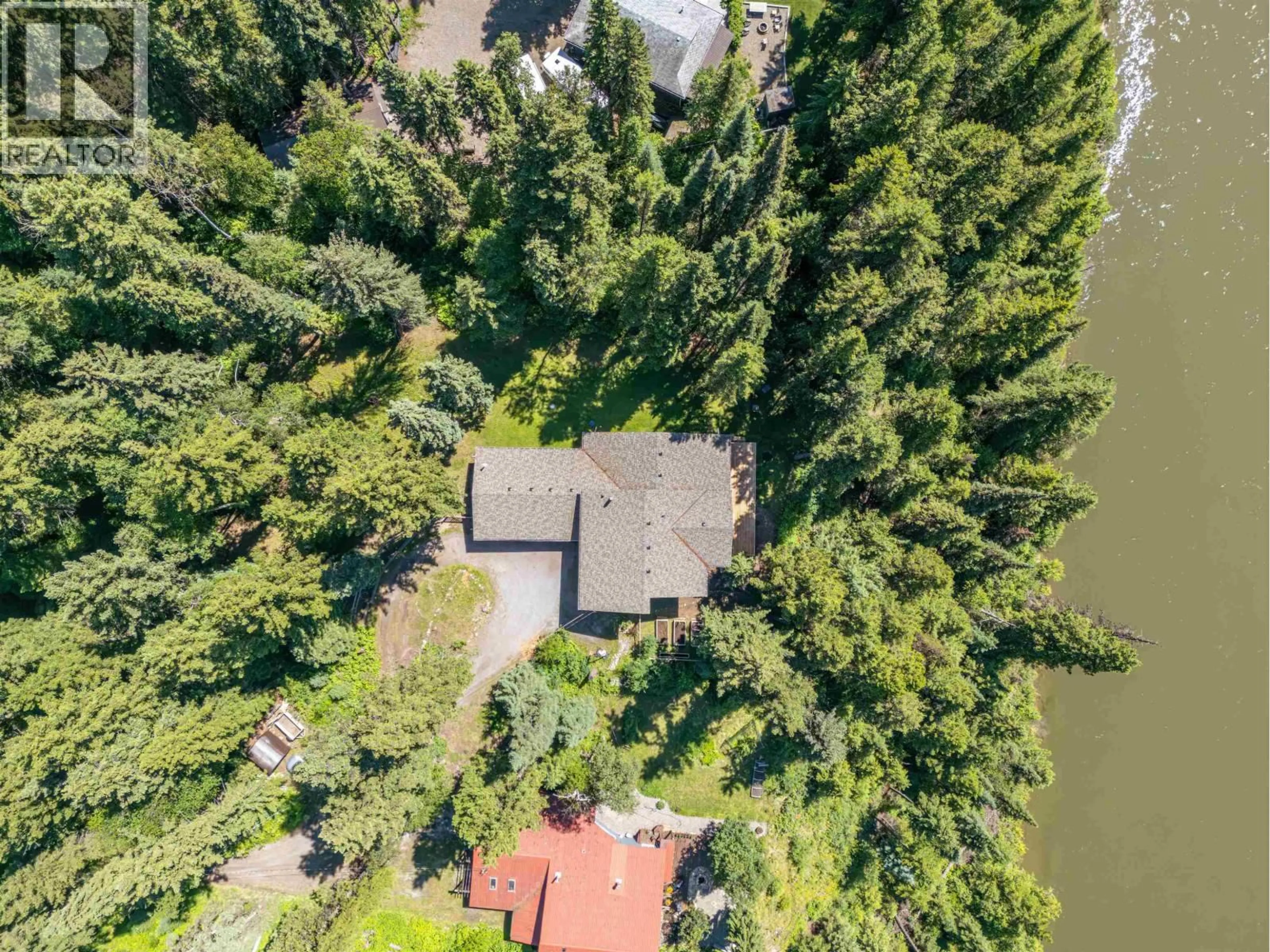 A pic from outside/outdoor area/front of a property/back of a property/a pic from drone, forest/trees view for 6201 BENCH DRIVE, Prince George British Columbia V2K4Y9