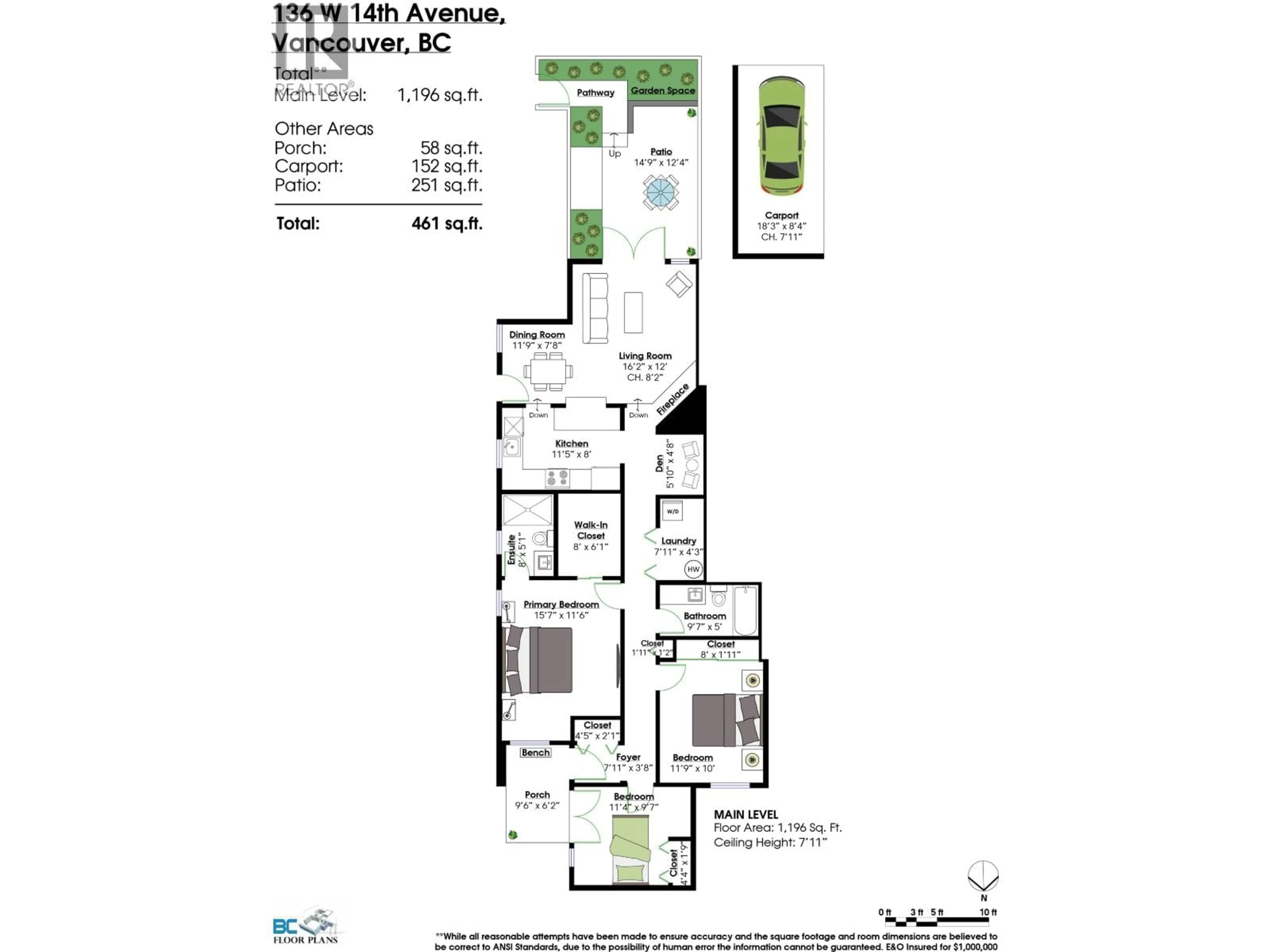 Floor plan for 136 14TH AVENUE, Vancouver British Columbia V5Y1W9