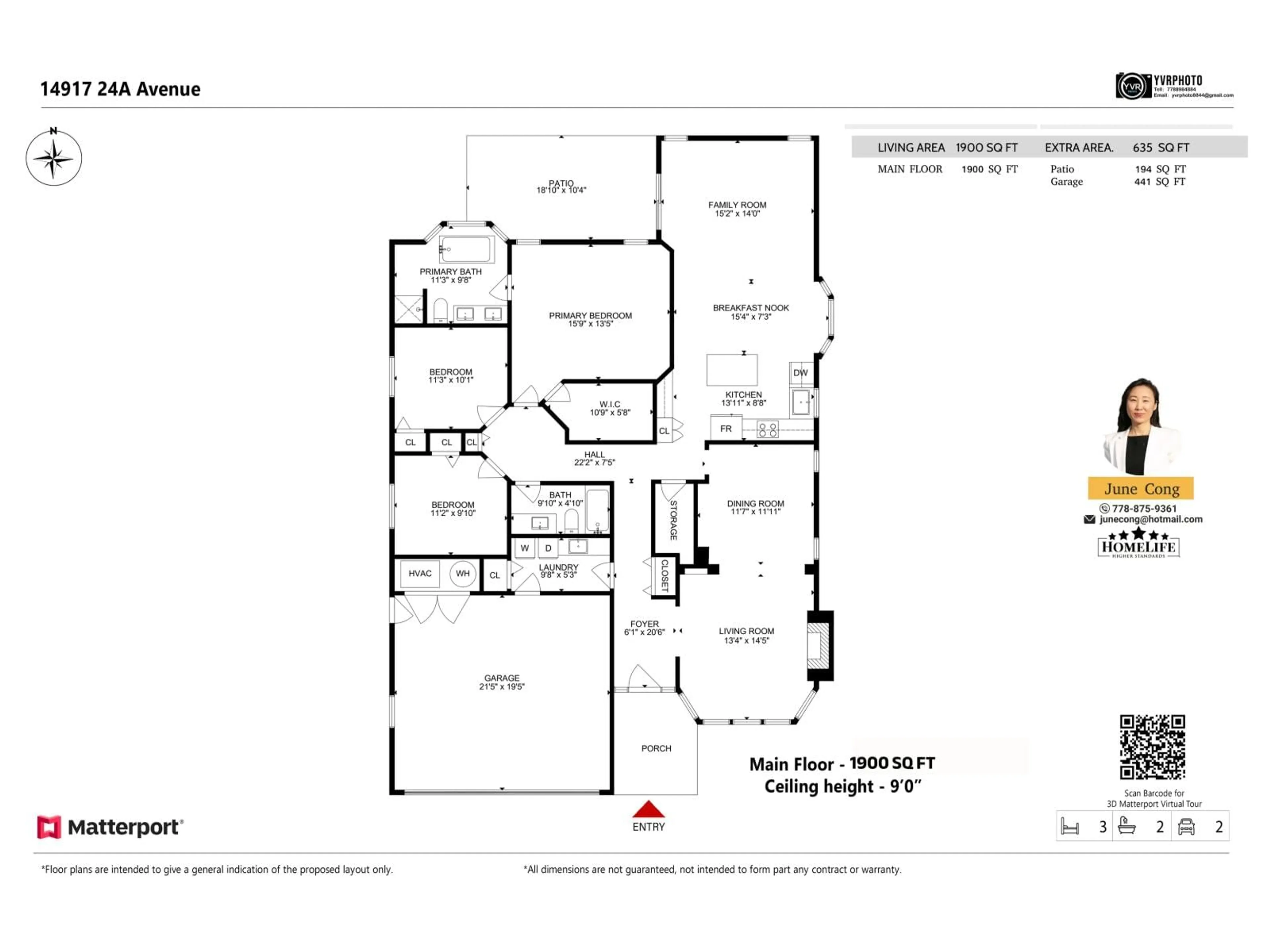 Floor plan for 14917 24A AVENUE, Surrey British Columbia V4P1N9