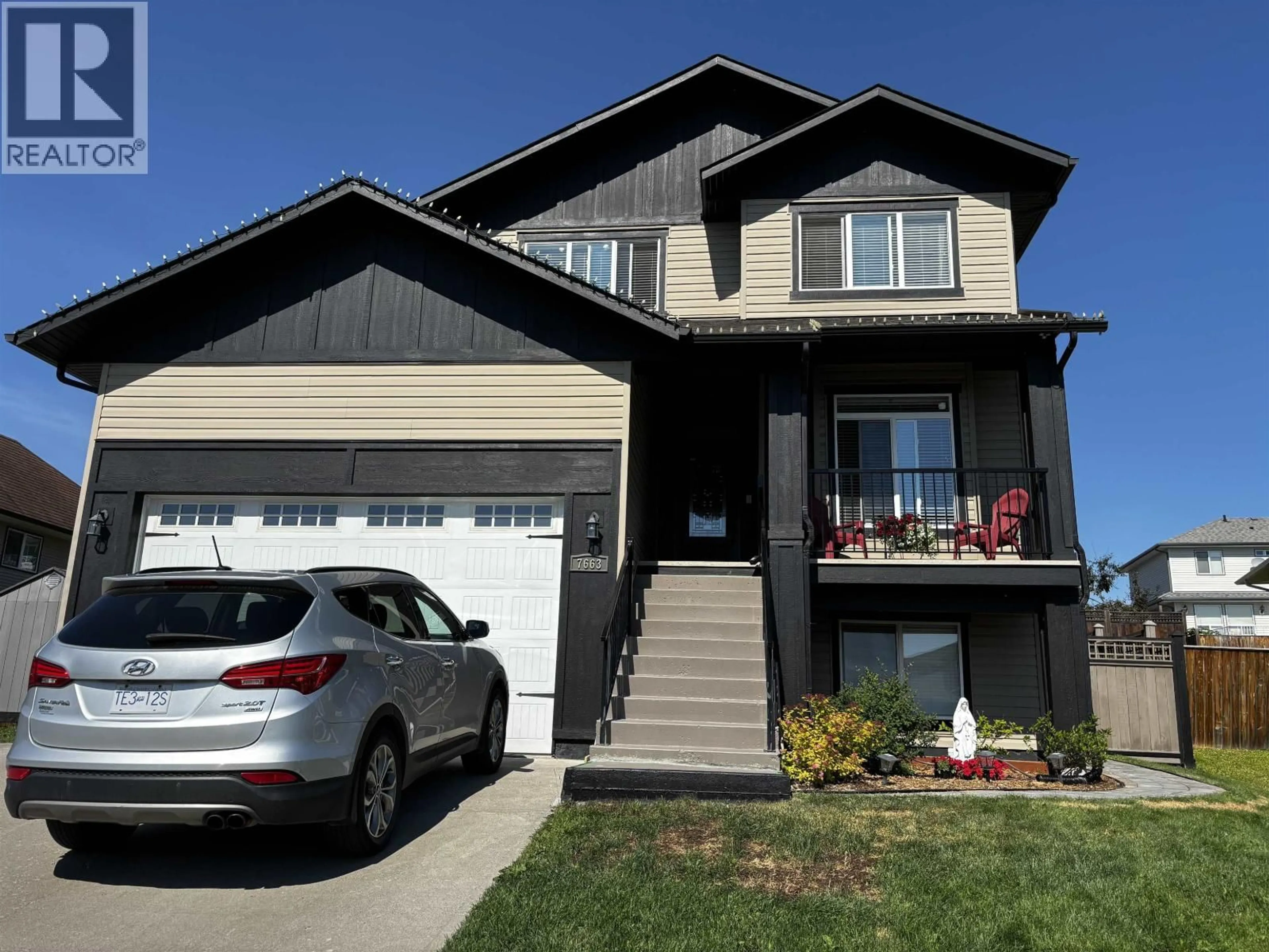 Home with vinyl exterior material, street for 7663 ST ANDREW PLACE, Prince George British Columbia V2N0B6