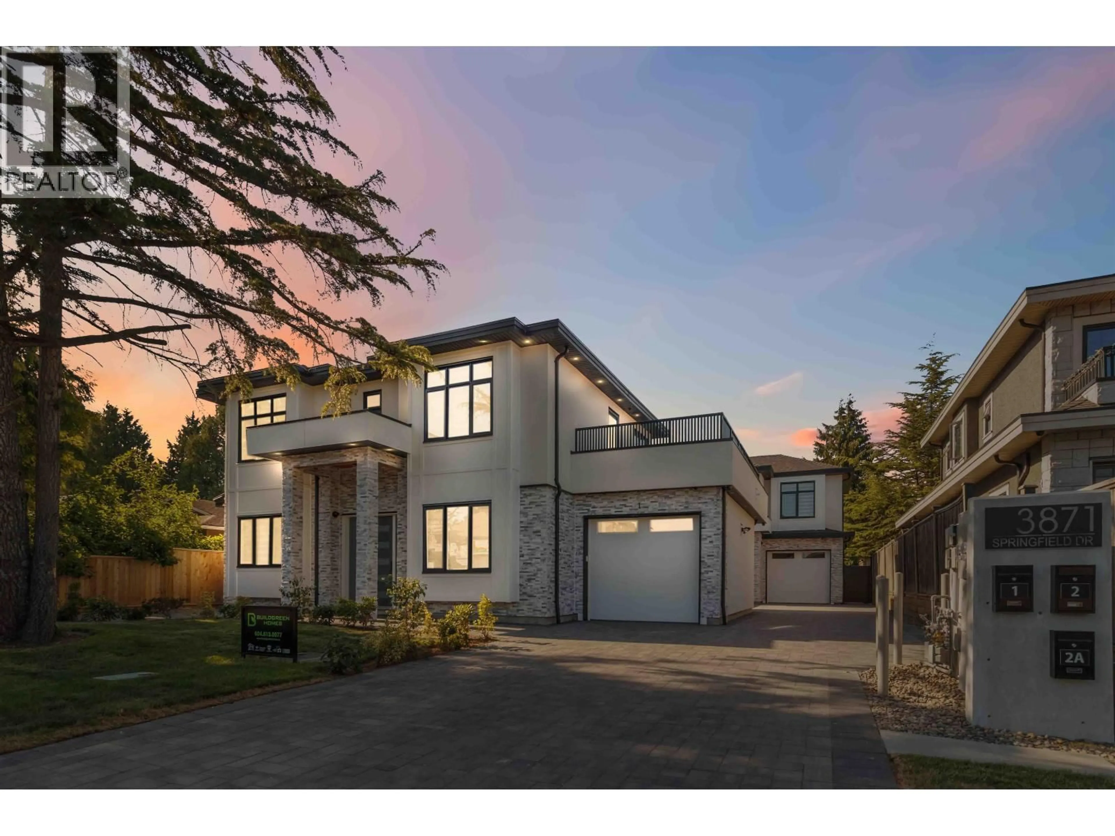 Home with vinyl exterior material, street for 2 - 3871 SPRINGFIELD DRIVE, Richmond British Columbia V7E1Z3