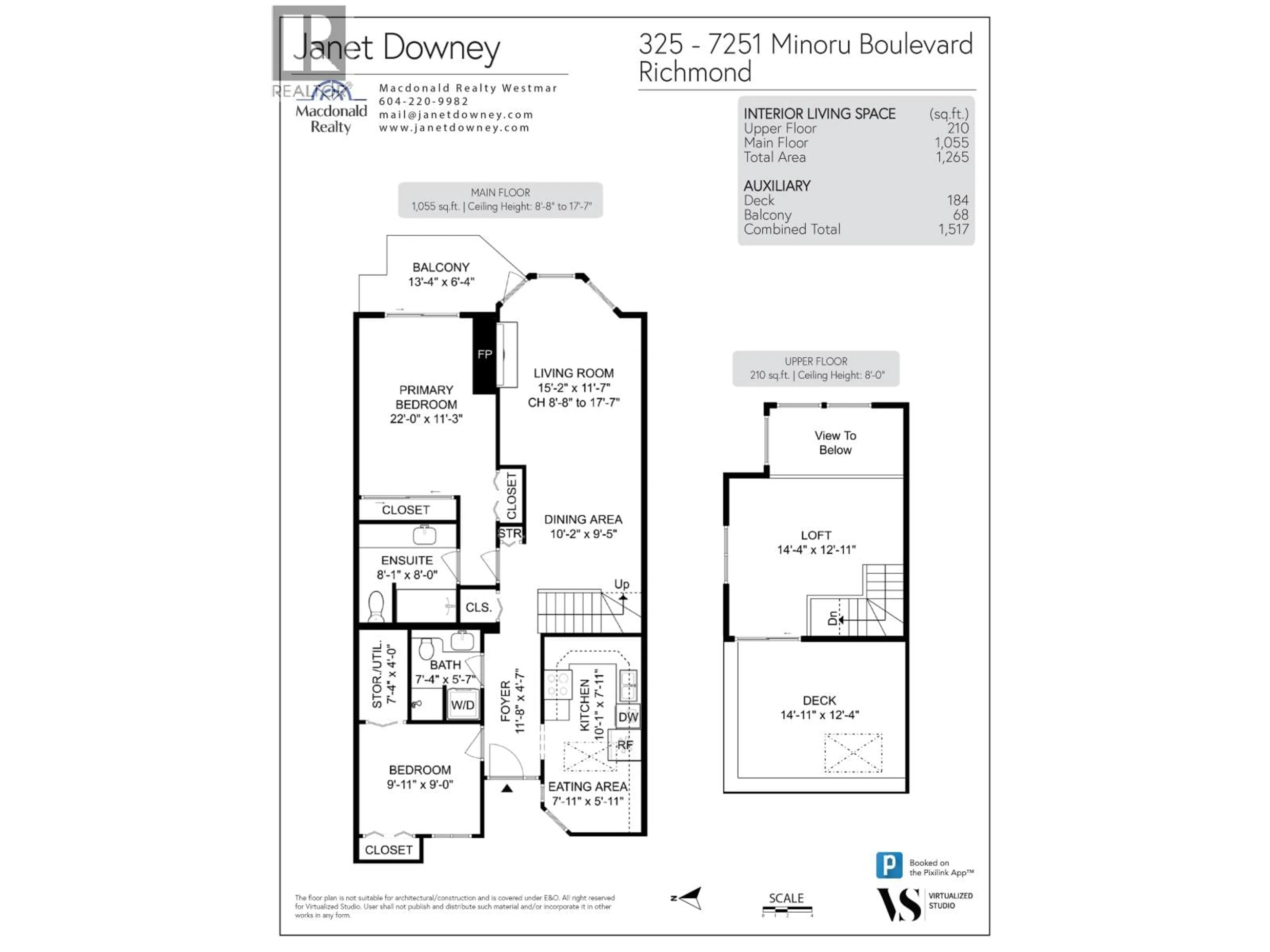 Floor plan for 325 - 7251 MINORU BOULEVARD, Richmond British Columbia V6Y3P5