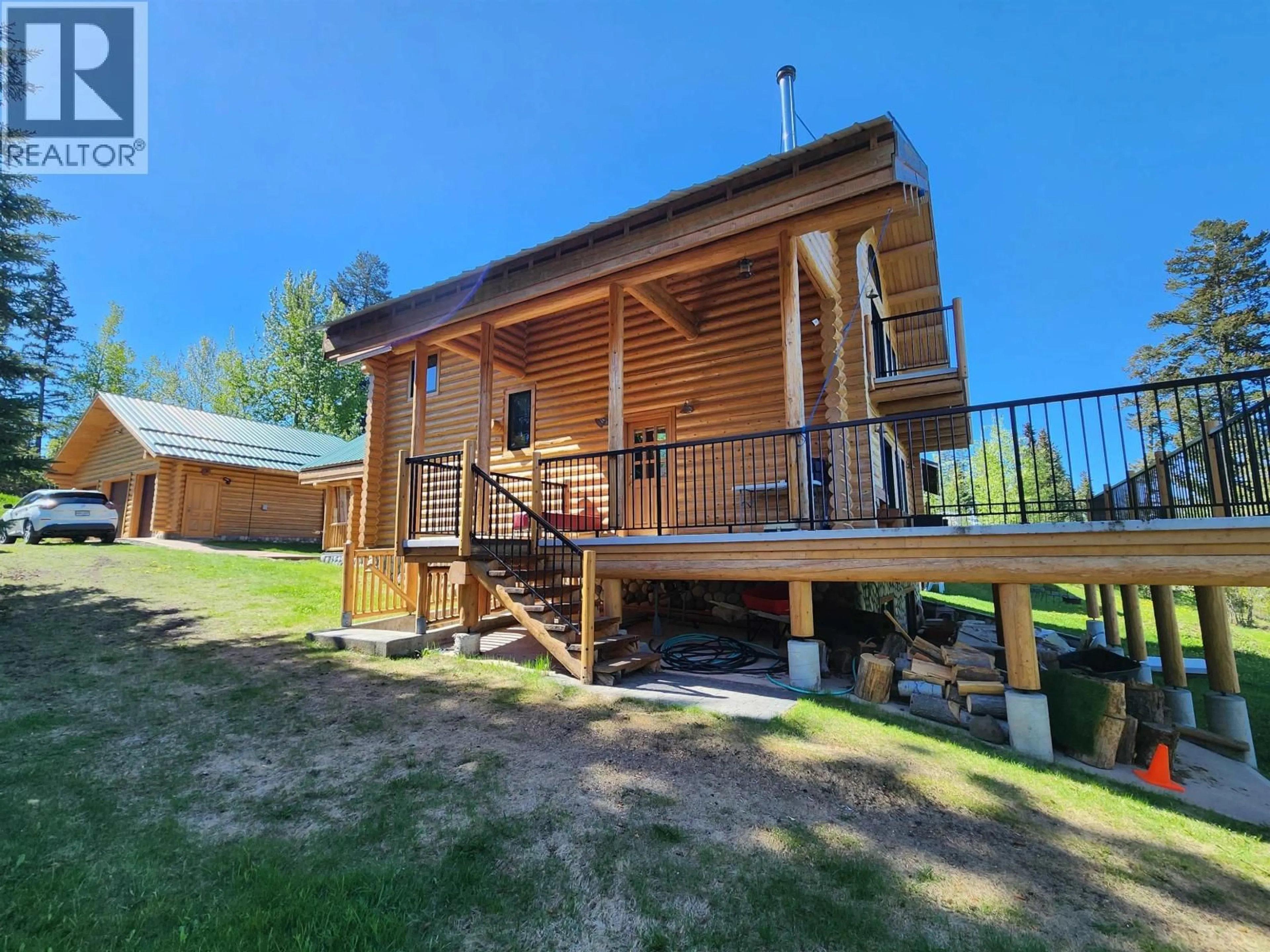 A pic from outside/outdoor area/front of a property/back of a property/a pic from drone, building for 7577 BEAZELY ROAD, Deka Lake / Sulphurous / Hathaway Lakes British Columbia V0K1X3
