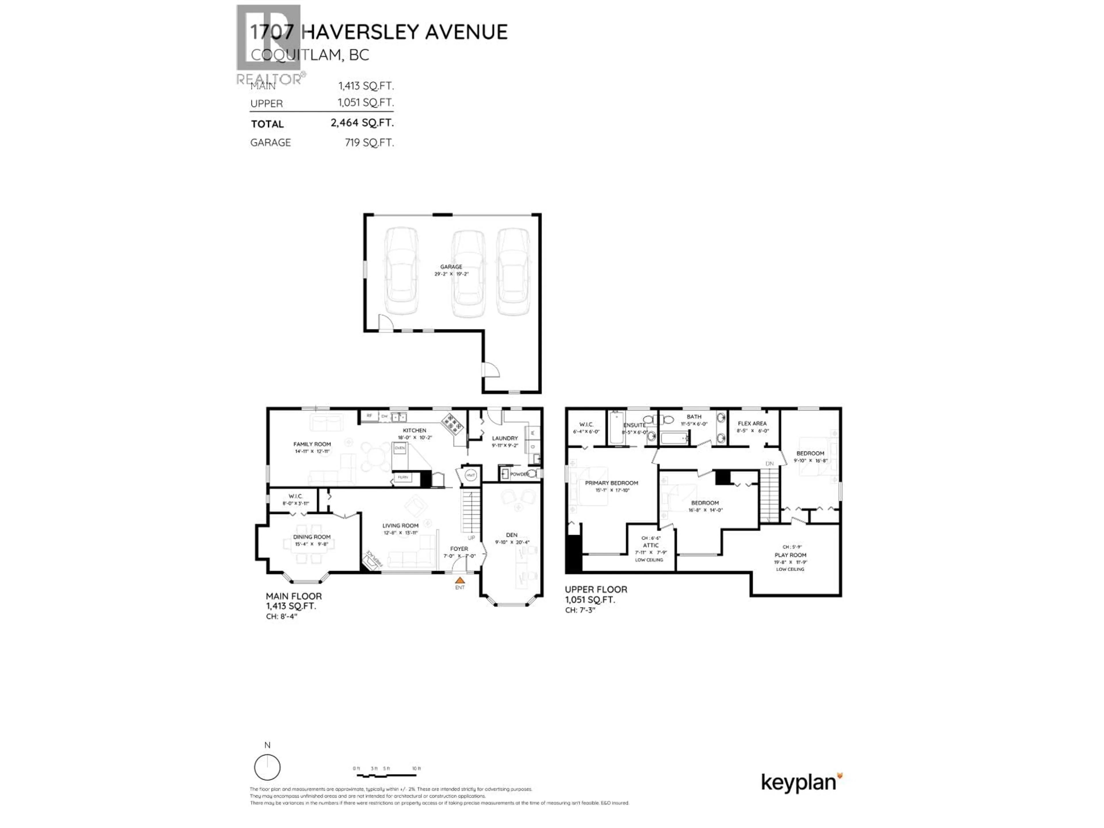 Floor plan for 1707 HAVERSLEY AVENUE, Coquitlam British Columbia V3J1V8