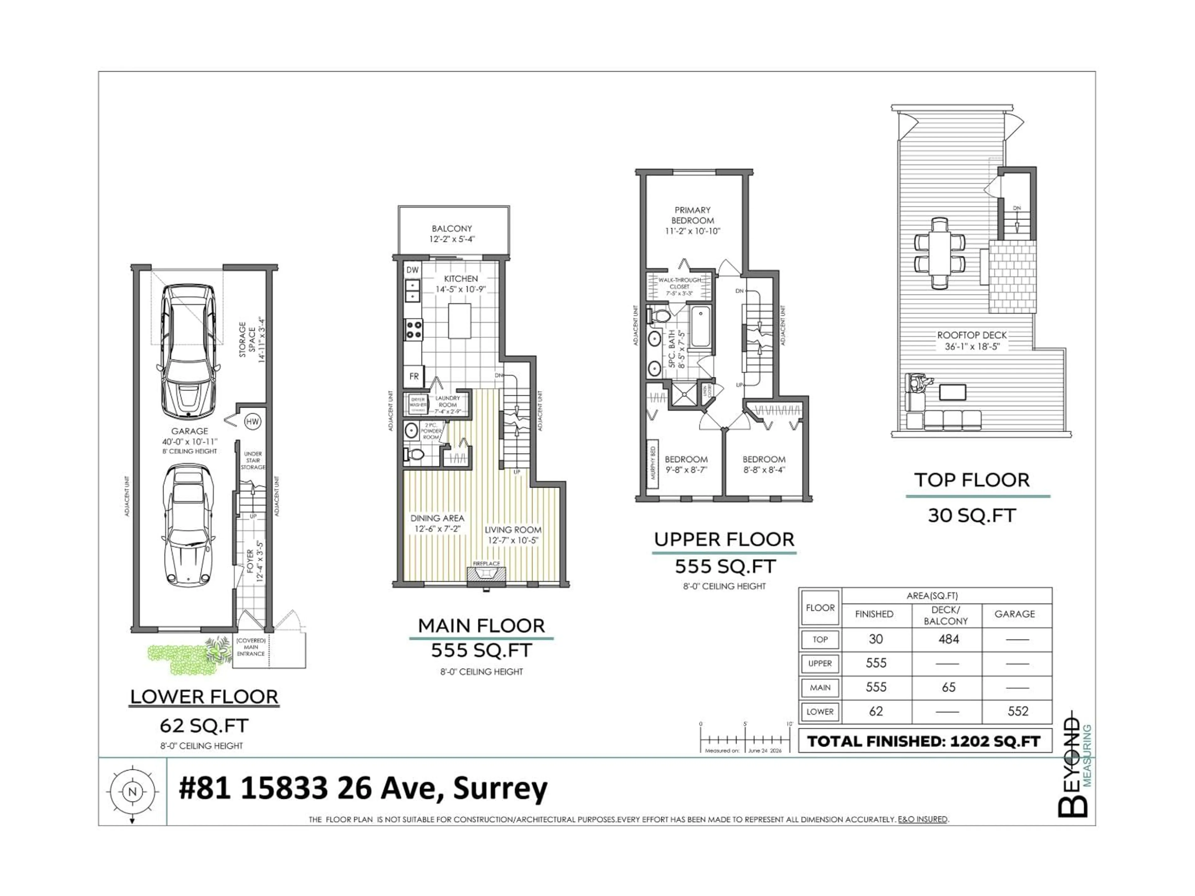 Floor plan for 81 - 15833 26 AVENUE, Surrey British Columbia V3Z2X5