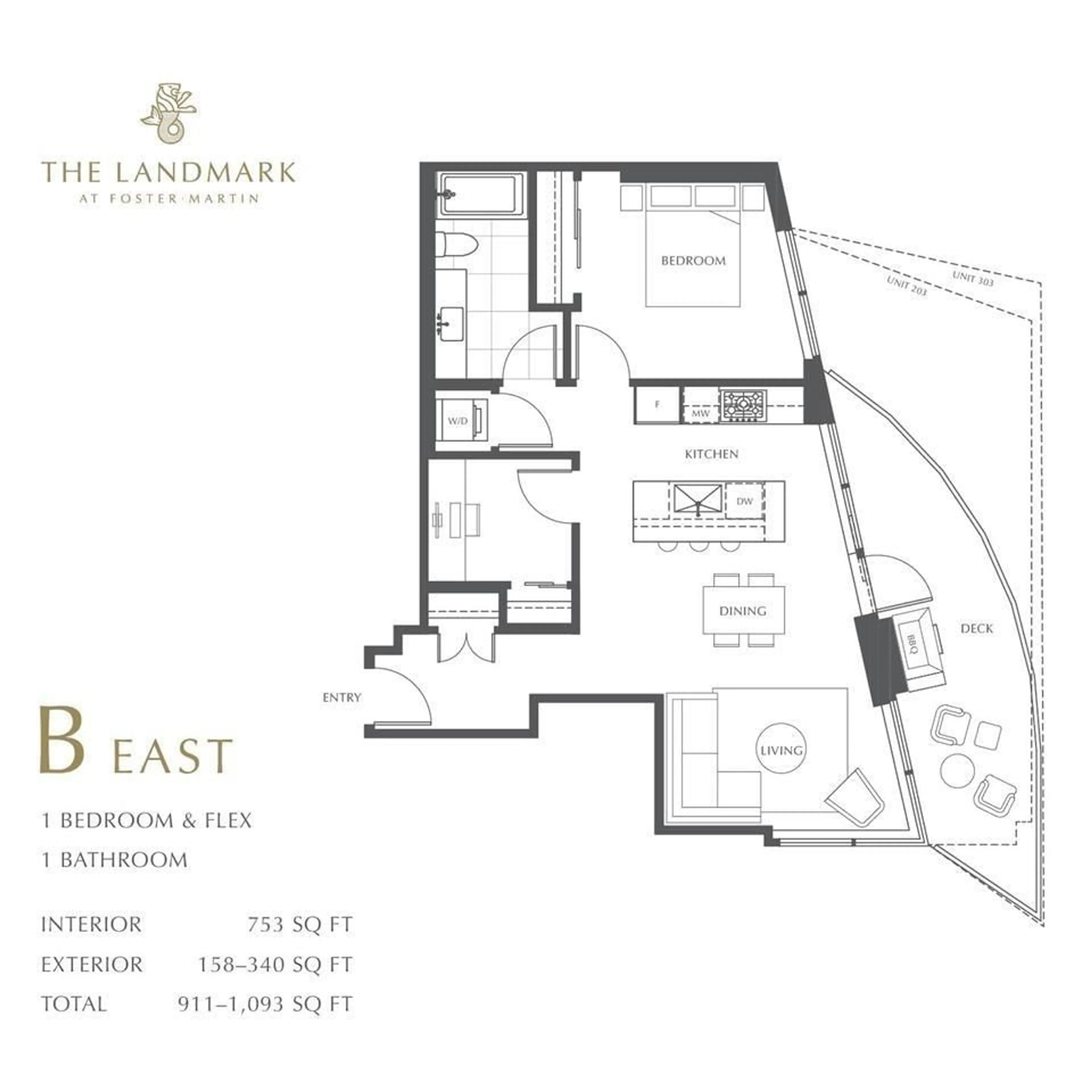 Floor plan for 1003 - 1475 FOSTER STREET, White Rock British Columbia V4B0C3