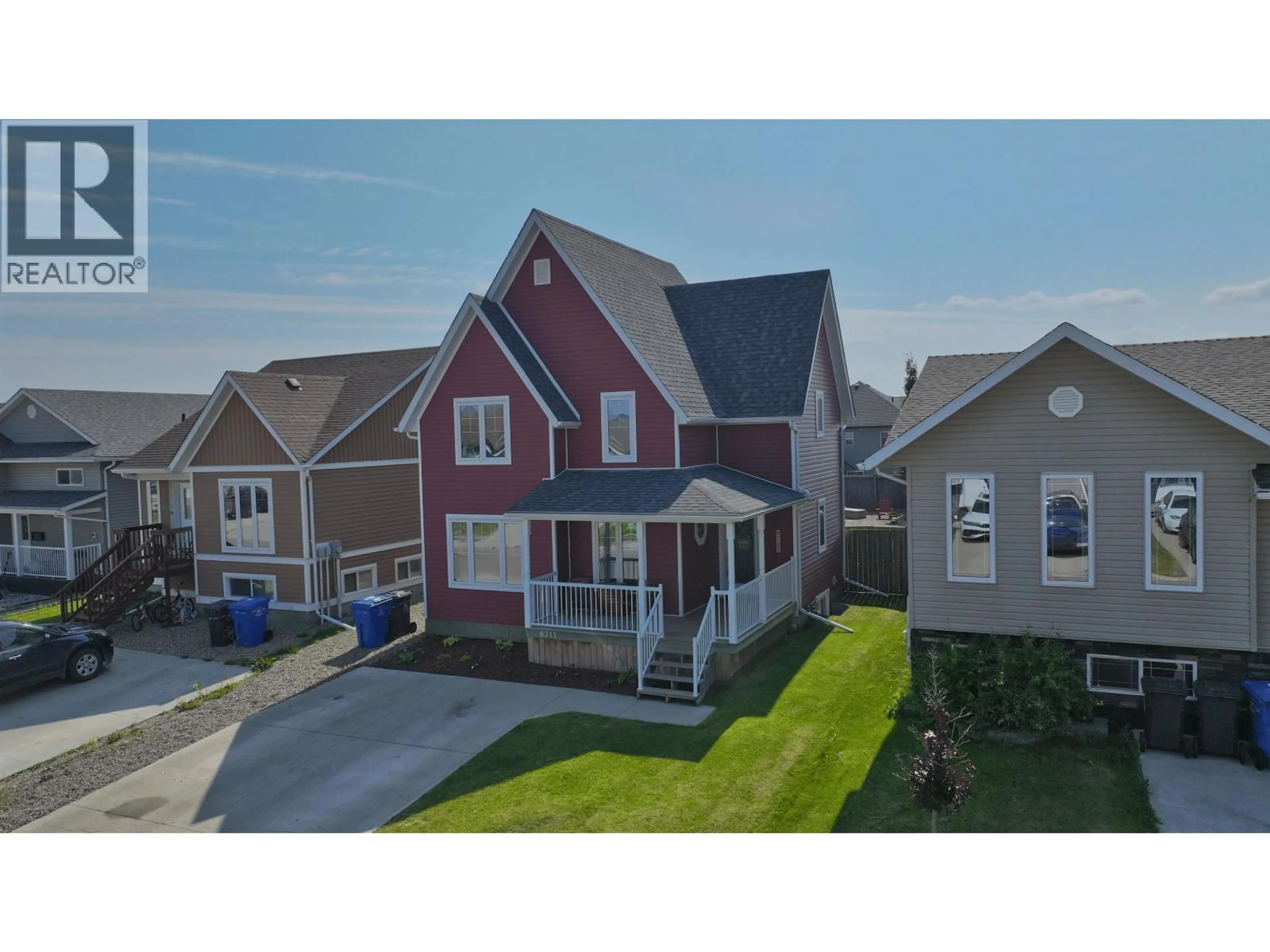 A pic from outside/outdoor area/front of a property/back of a property/a pic from drone, street for 8711 113 AVENUE, Fort St. John British Columbia V1J0E2