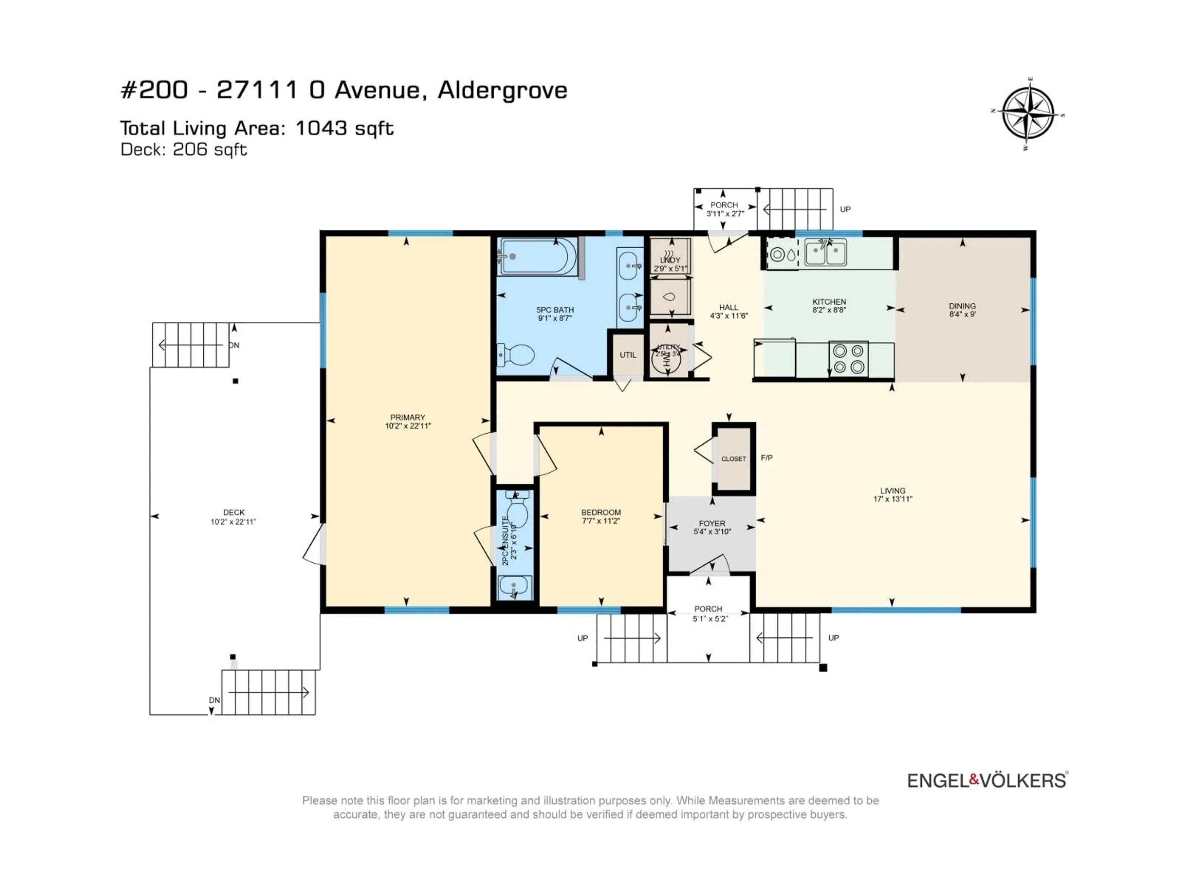 Floor plan for 200 - 27111 0 AVENUE, Langley British Columbia V4W2T5