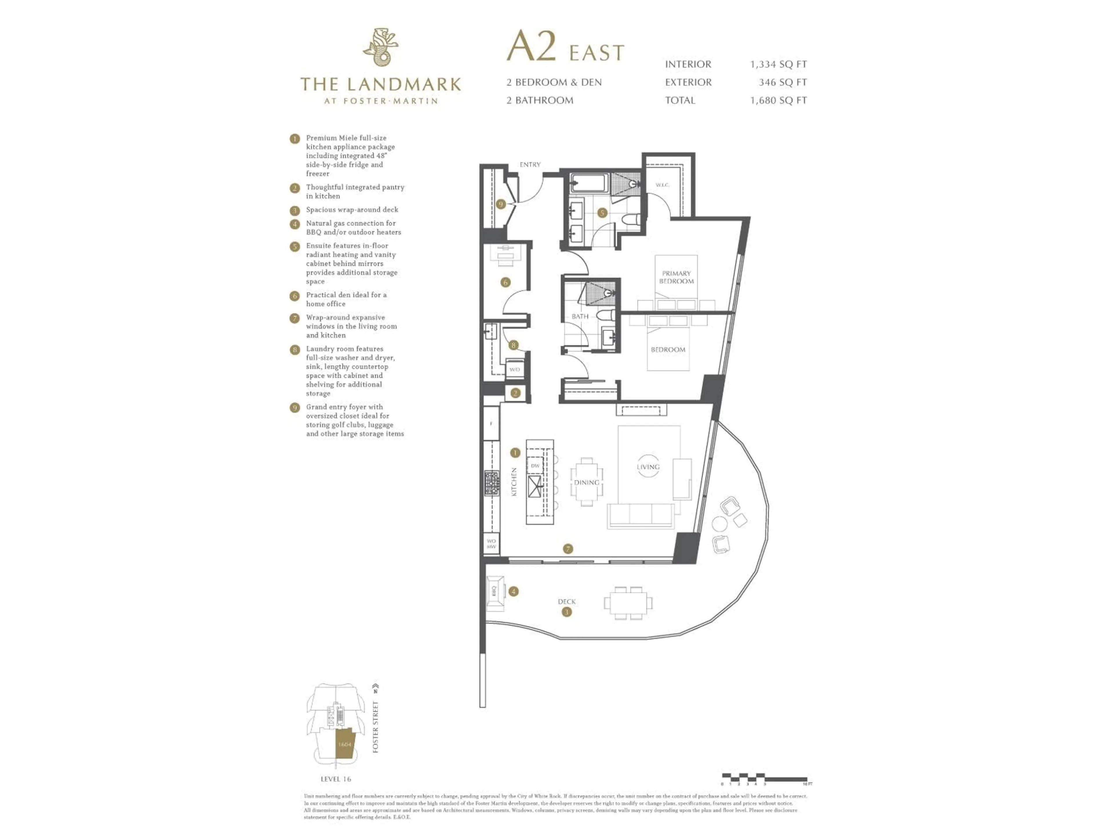 Floor plan for 1604 - 1475 FOSTER STREET, White Rock British Columbia V4B0C9
