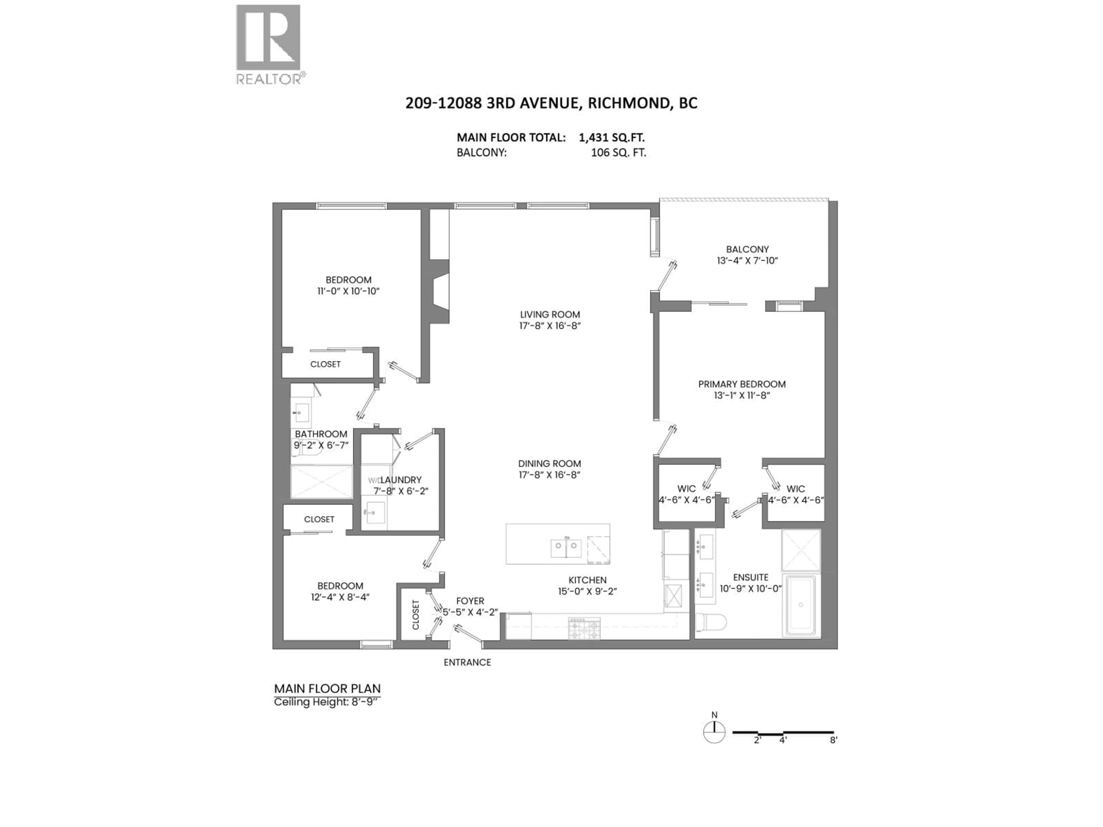 Floor plan for 209 - 12088 3RD AVENUE, Richmond British Columbia V7E0C3