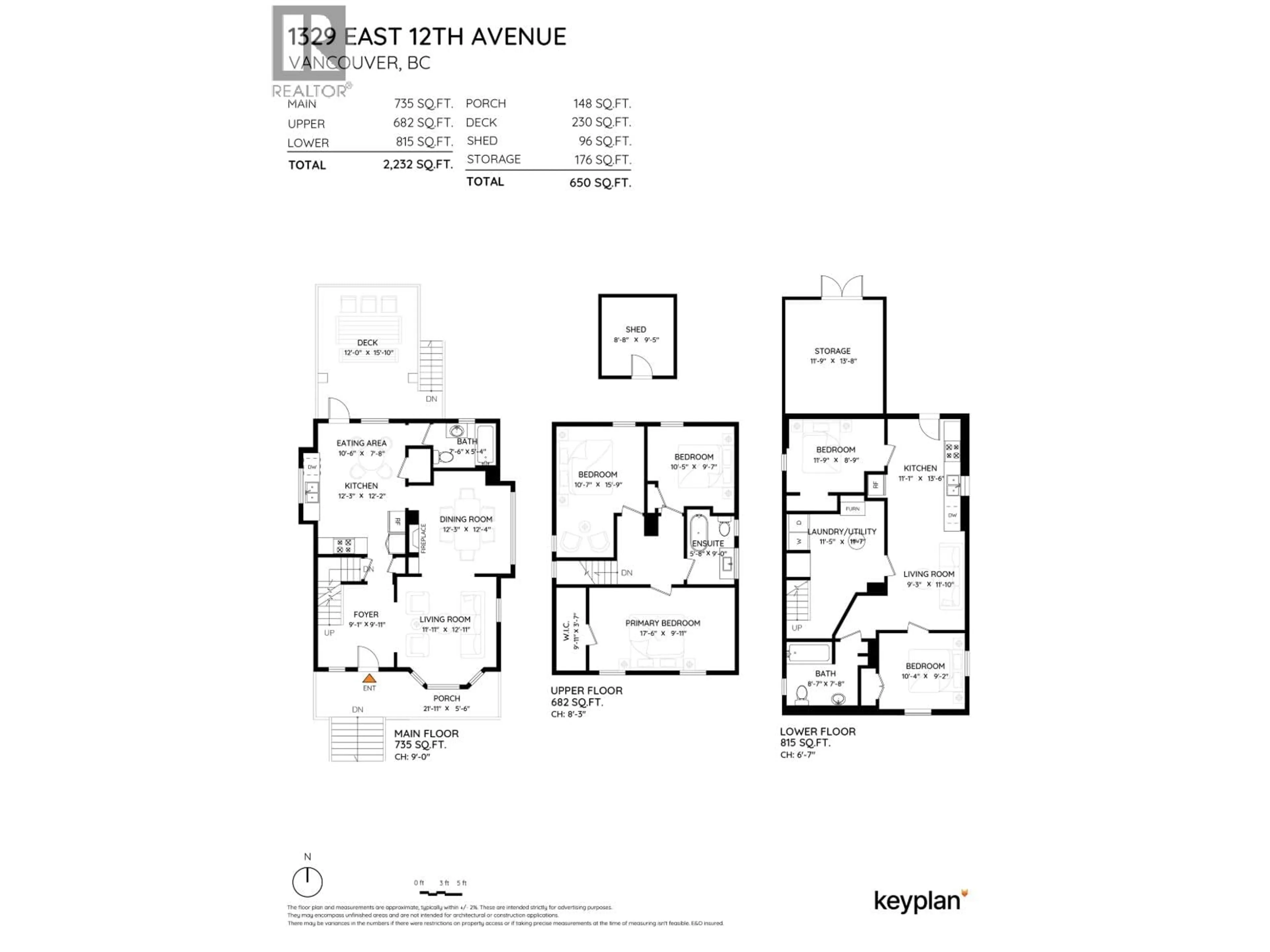 Floor plan for 1329 12TH AVENUE, Vancouver British Columbia V5N2A1